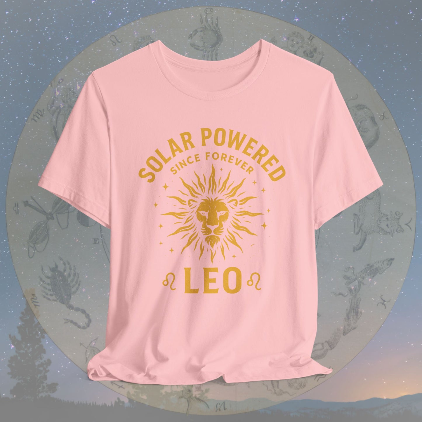 Solar Powered Leo Zodiac Sign T-Shirt