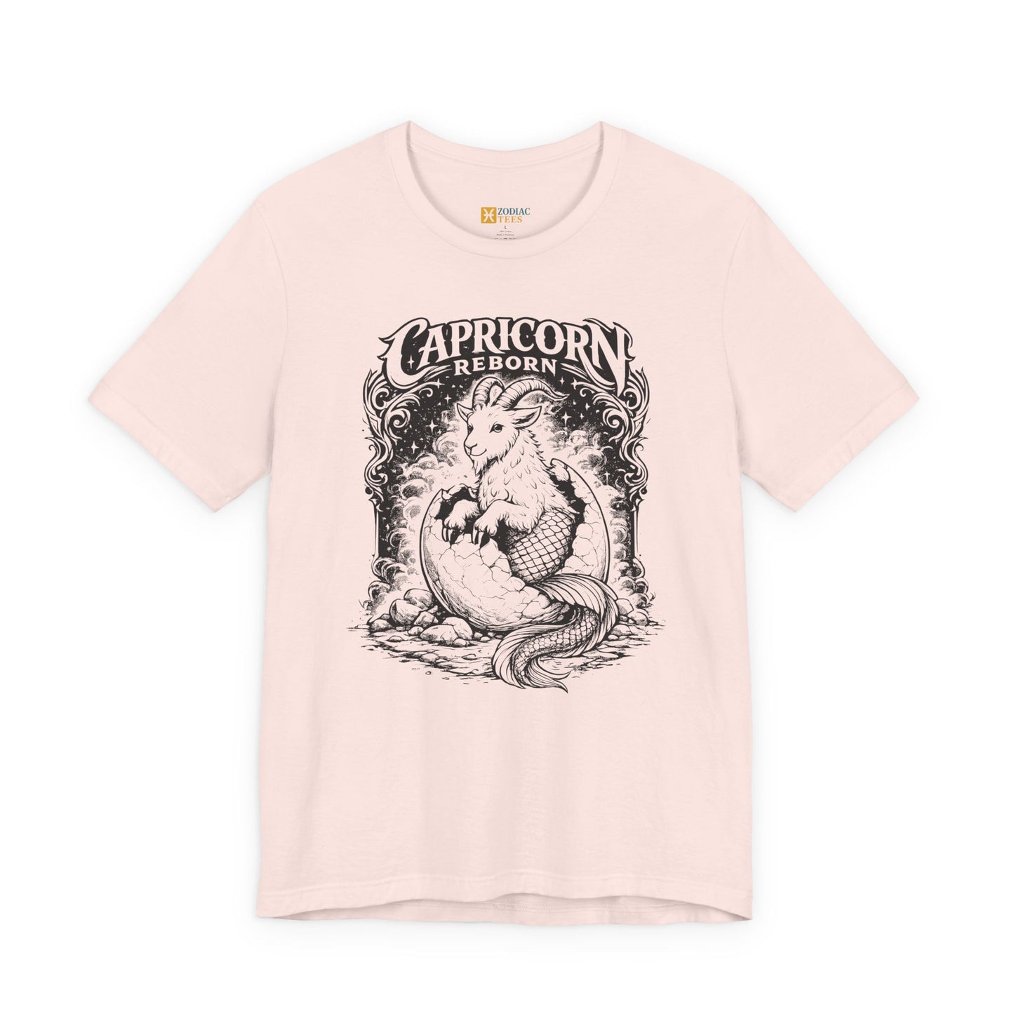 Capricorn Reborn T-Shirt – Artistic Sea Goat Zodiac Design Tee