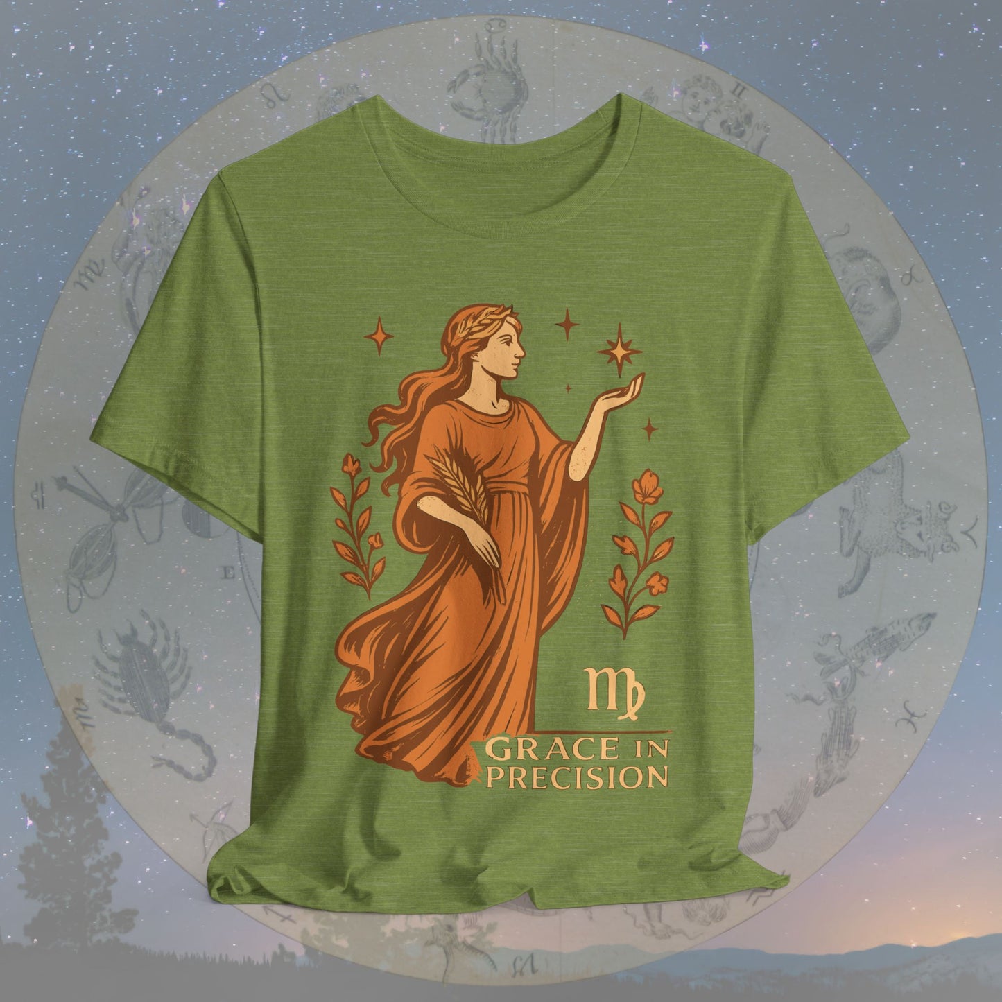 Elegant Grace in Precision Virgo T-Shirt