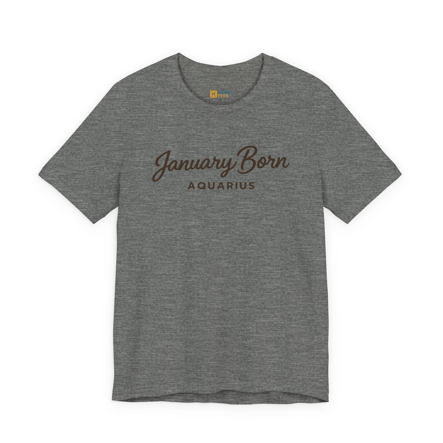 January Born Aquarius T-Shirt – Minimal Zodiac Birthday Tee