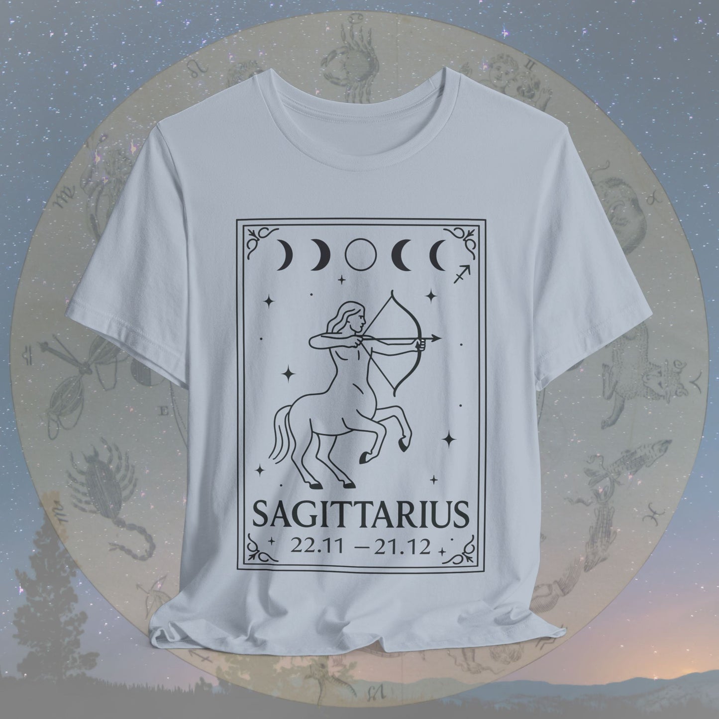 Minimalist Sagittarius Zodiac T-Shirt