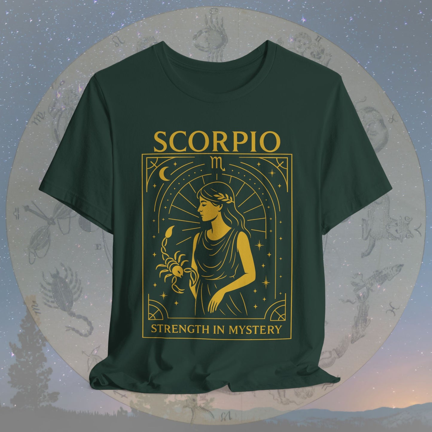 Mysterious Strength in Mystery Scorpio T-Shirt