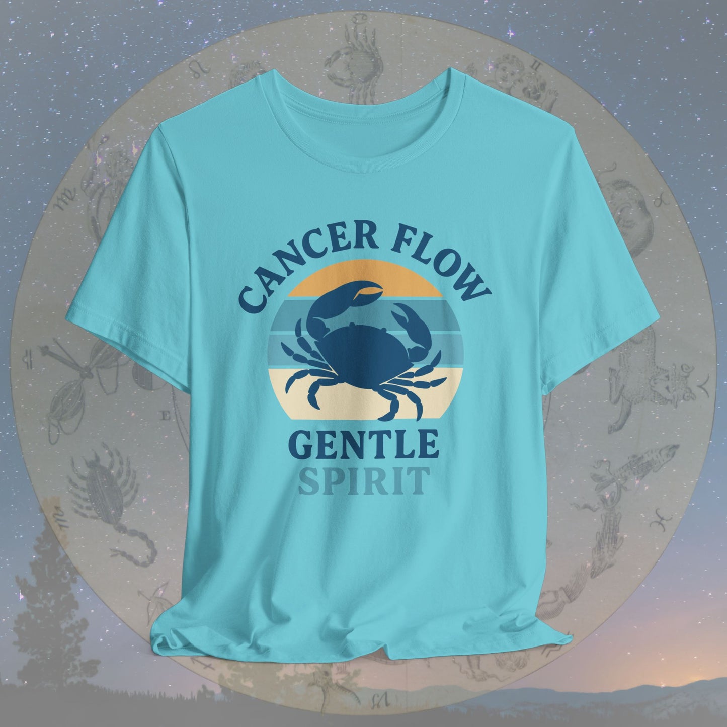 Retro Sunset Gentle Cancer Flow T-Shirt