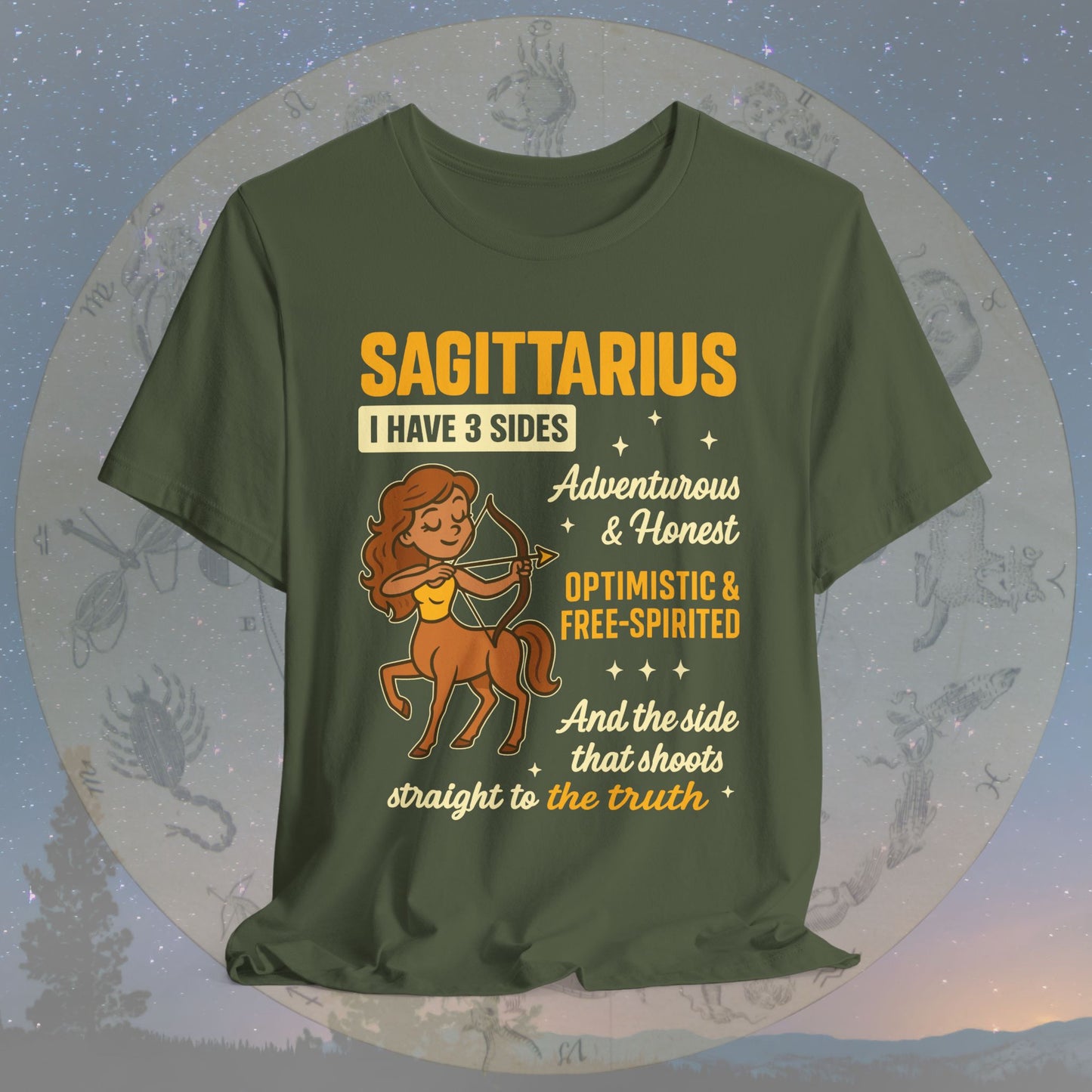 I Have 3 Sides – Straight to the Truth Sagittarius T-Shirt
