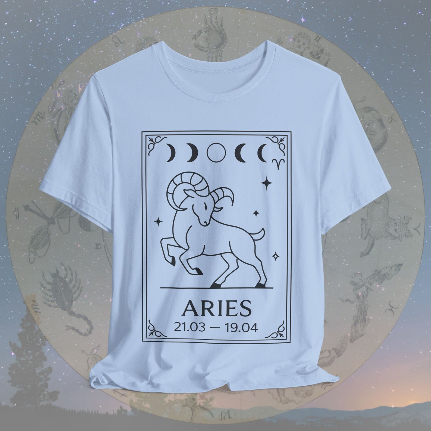 Minimalist Aries Zodiac T-Shirt