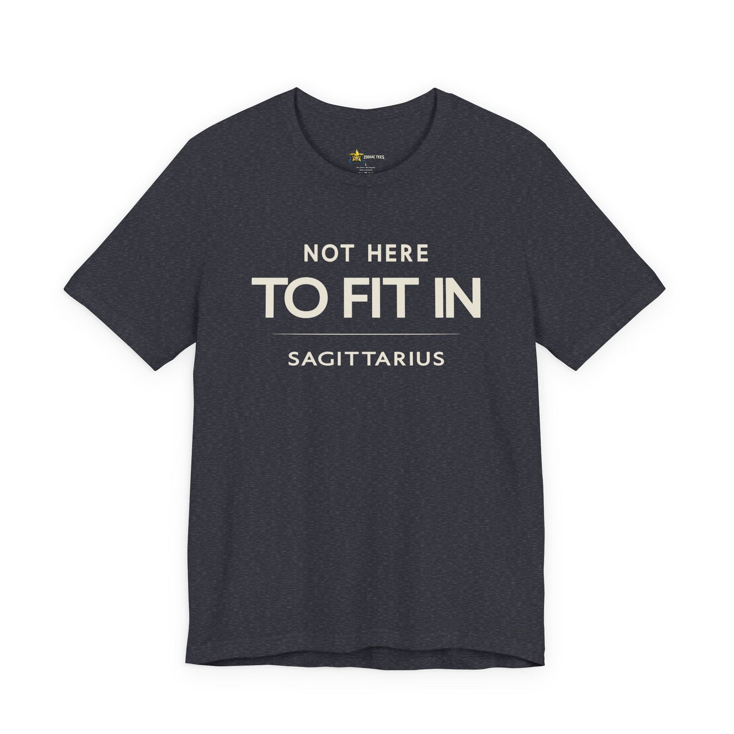 Sagittarius Minimal Zodiac T-Shirt – Not Here to Fit In Tee