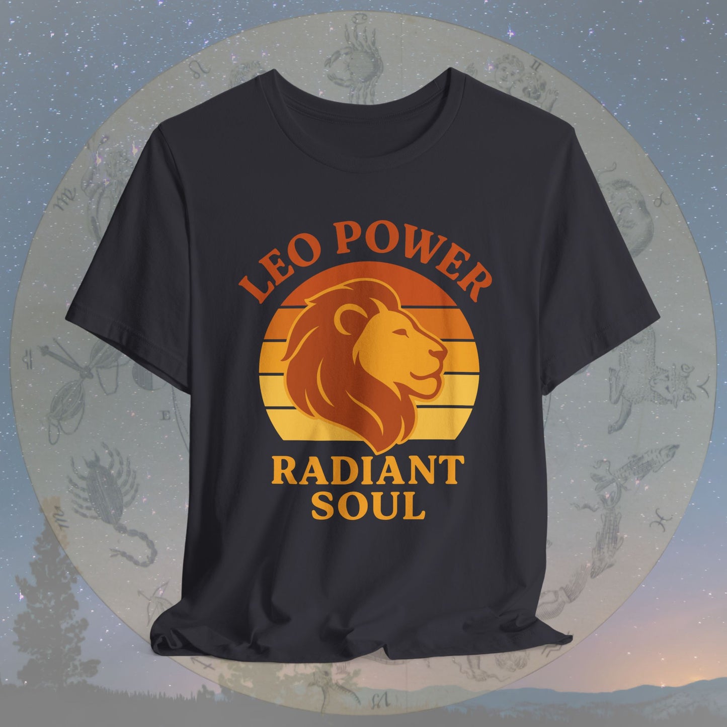 Retro Sunset Radiant Leo Power T-Shirt