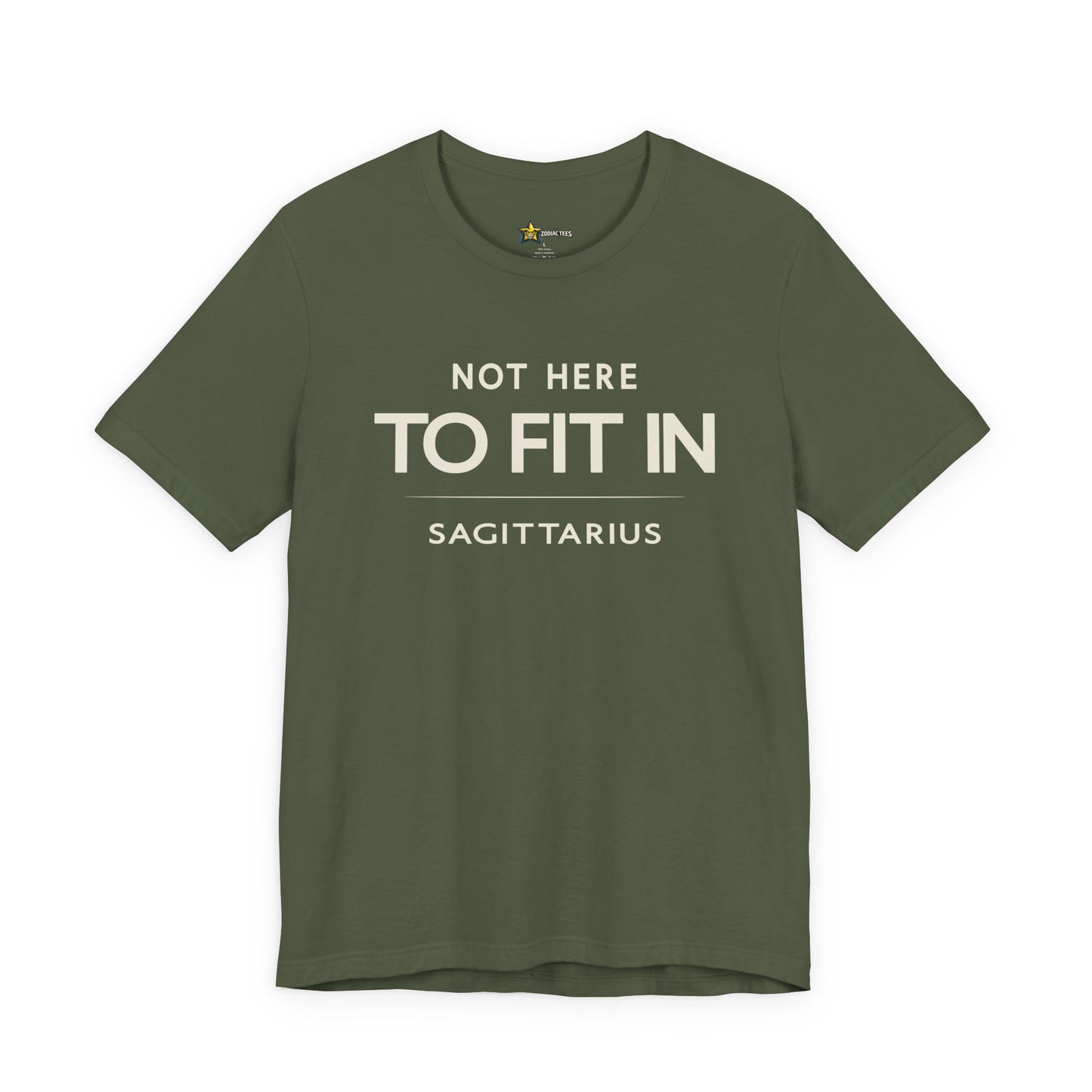 Sagittarius Minimal Zodiac T-Shirt – Not Here to Fit In Tee