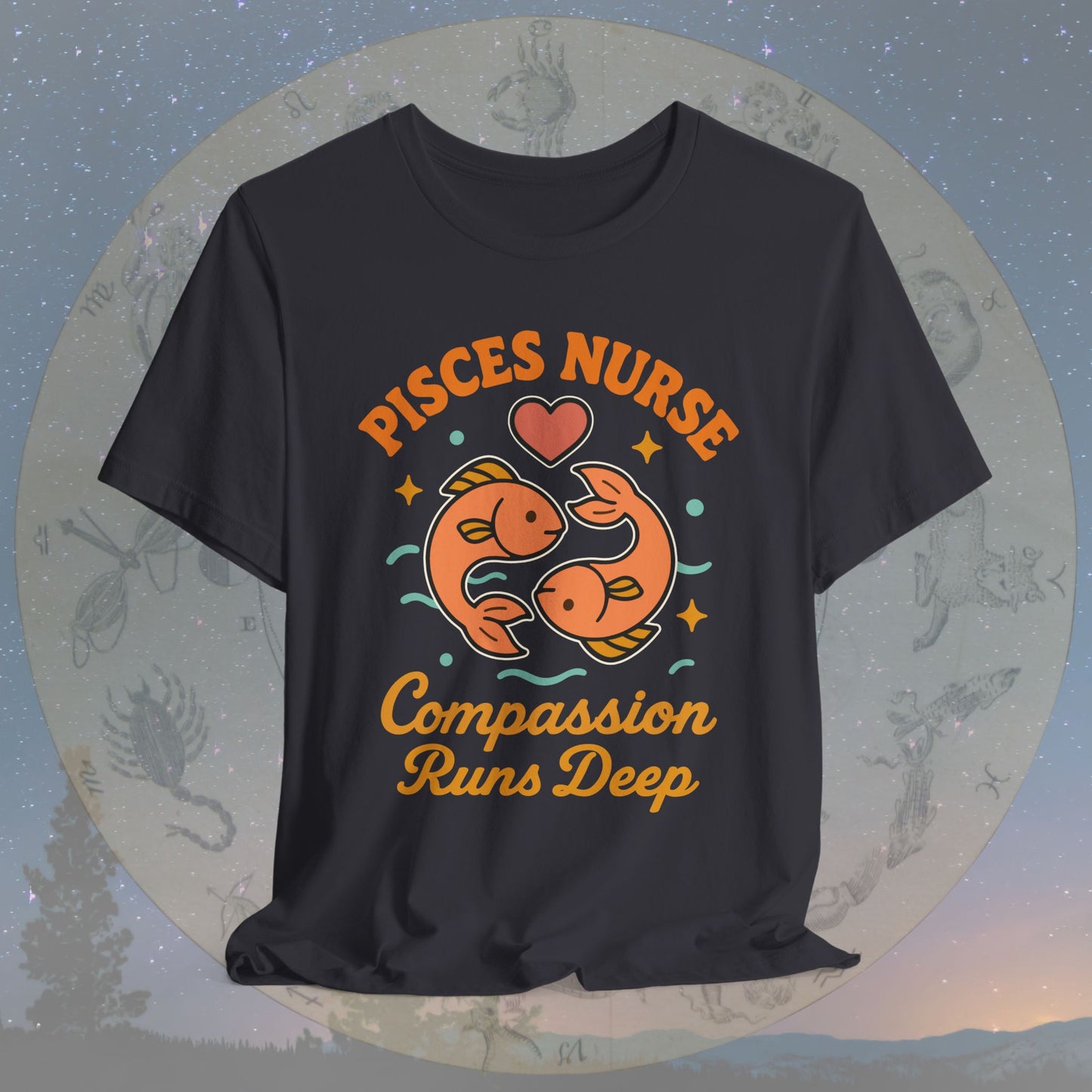 Compassion Runs Deep Pisces Nurse T-Shirt