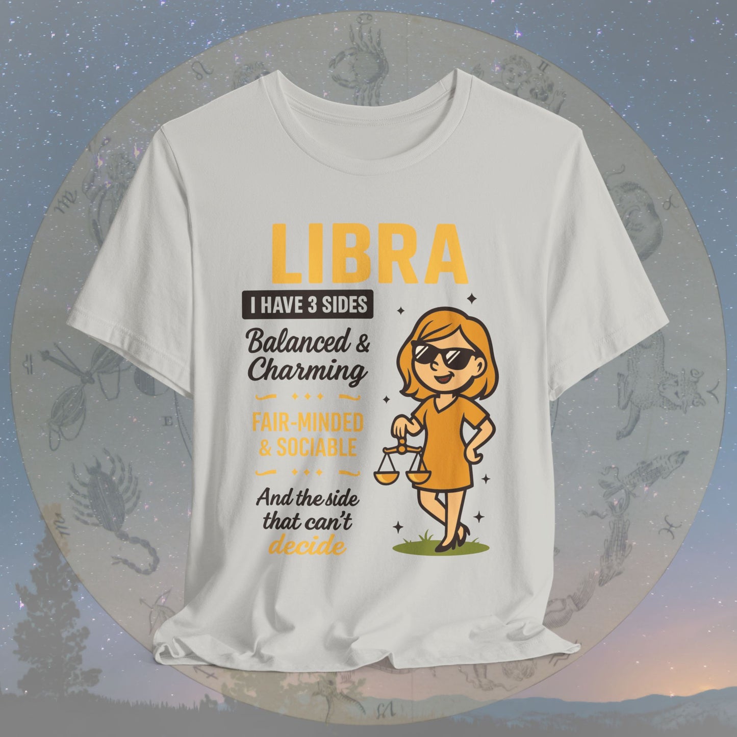 I Have 3 Sides – Charming Balance Libra T-Shirt