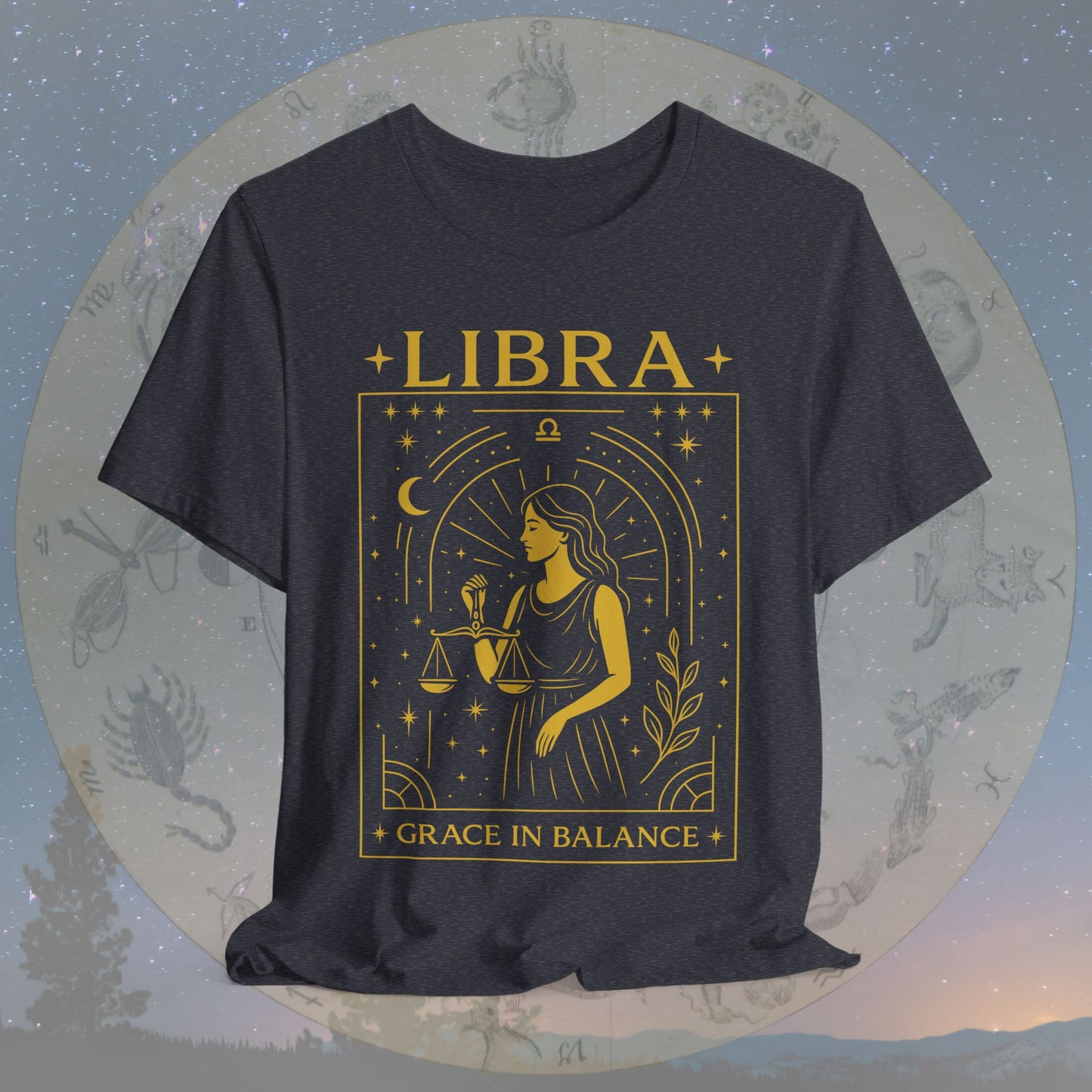Elegant Grace in Balance Libra T-Shirt