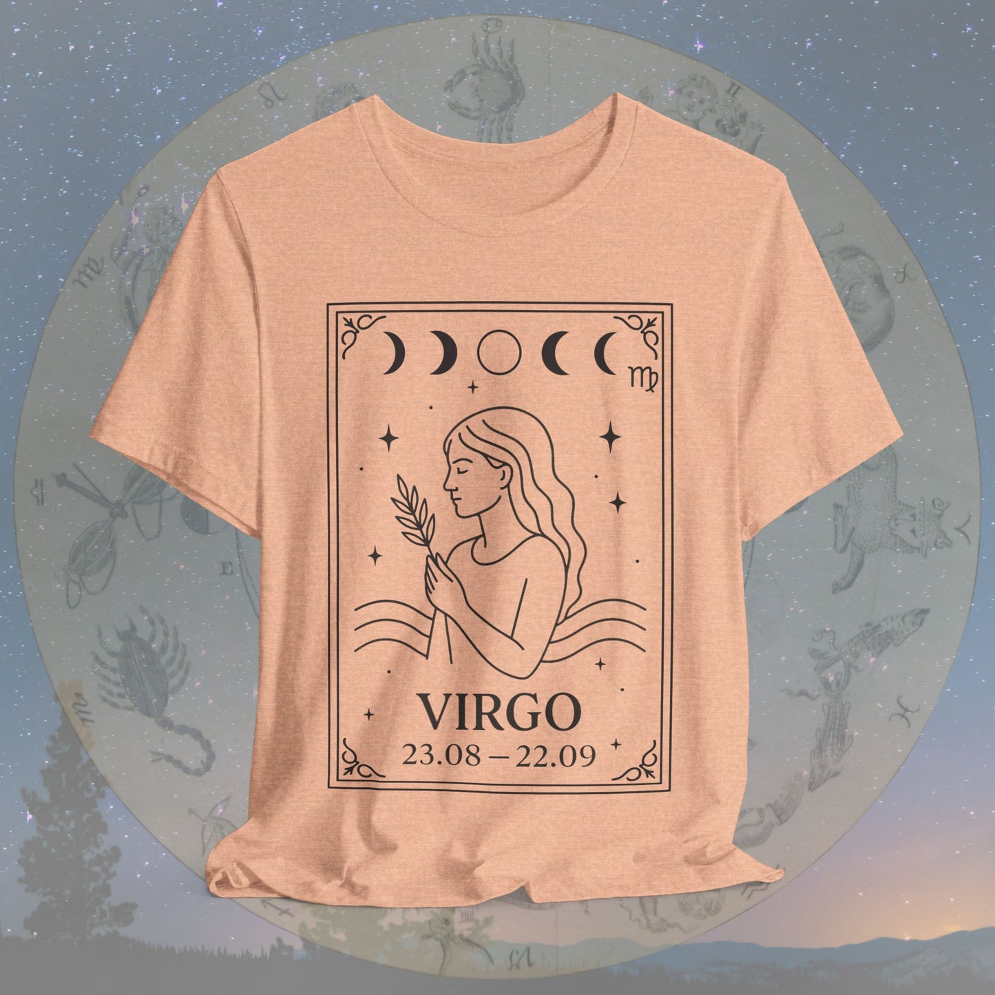 Minimalist Virgo Zodiac T-Shirt