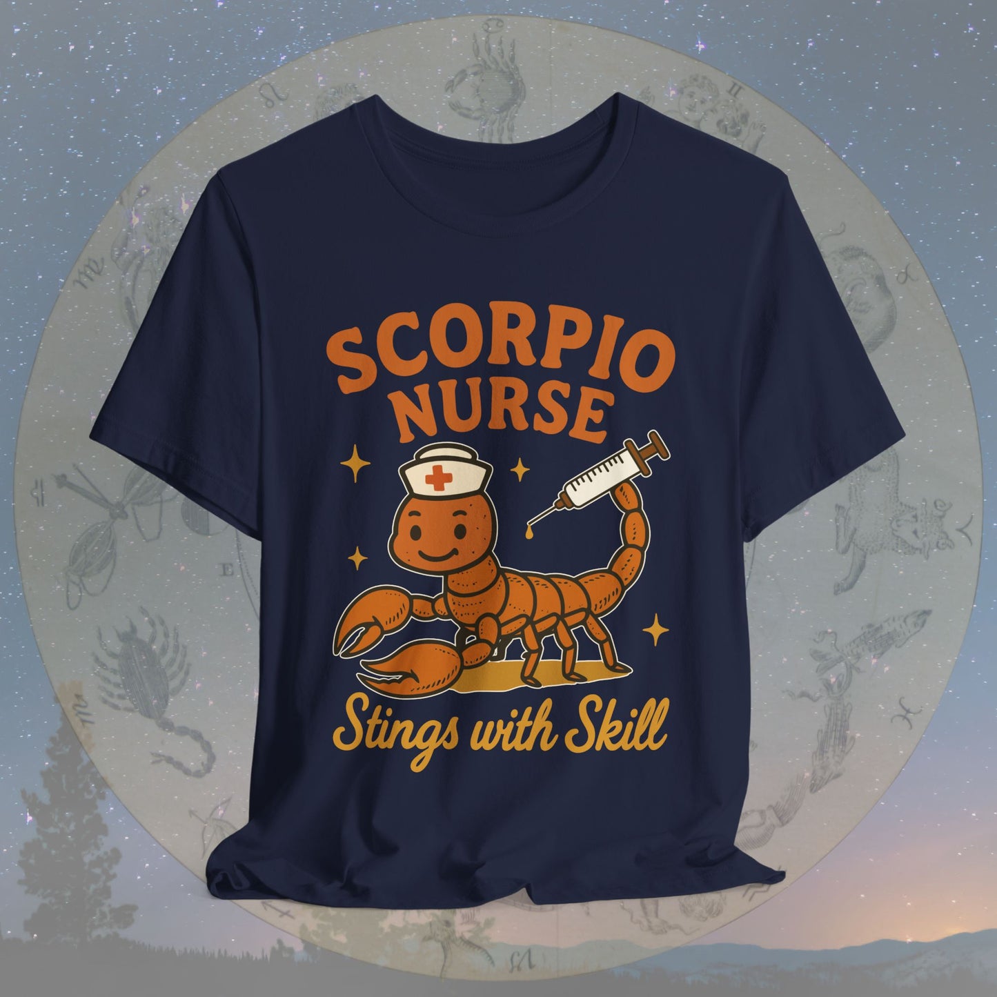 Stings with Skill Scorpio Nurse T-Shirt