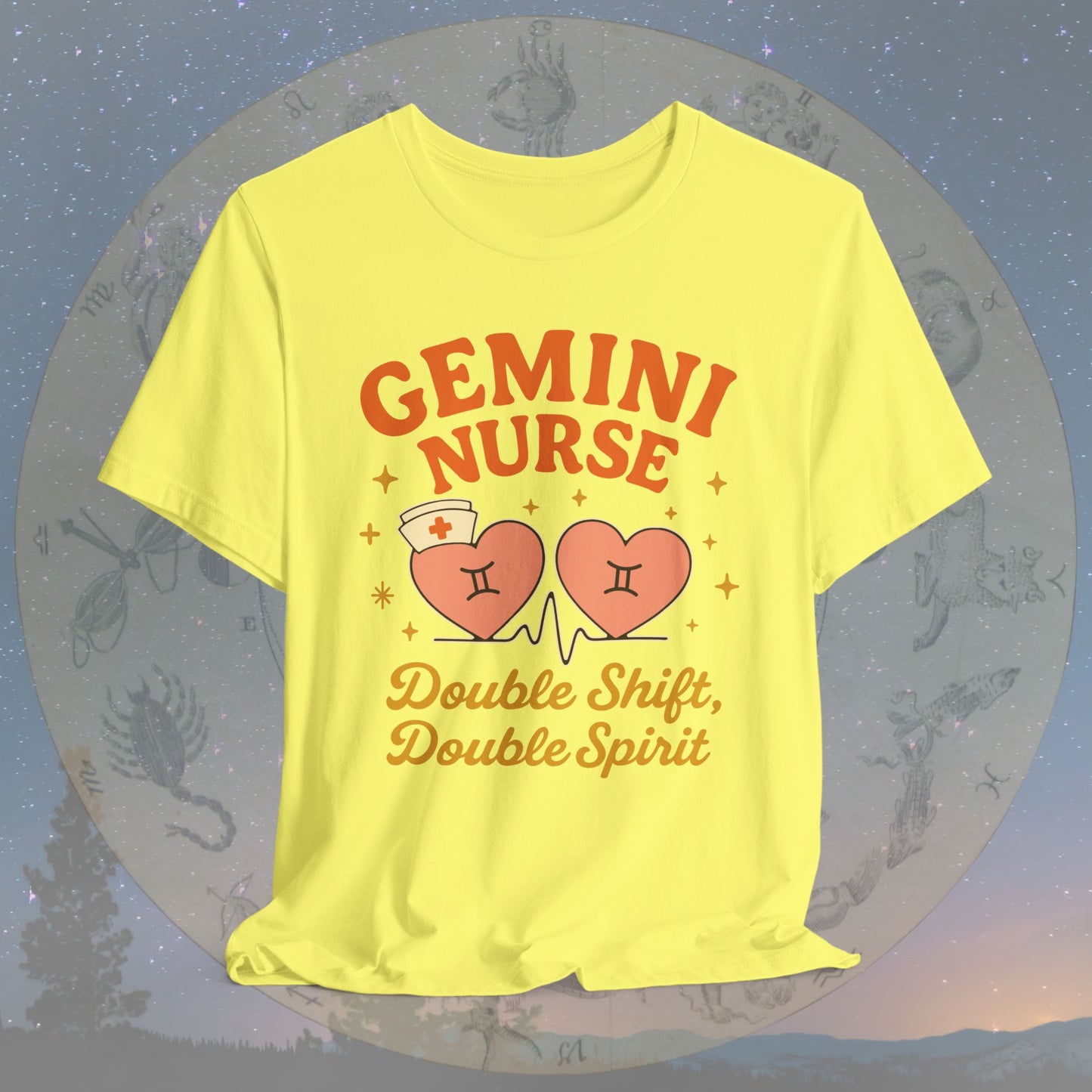 Double Shift, Double Spirit Gemini Nurse T-Shirt