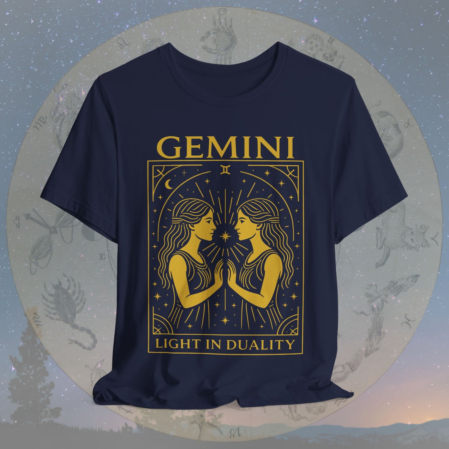 Radiant Light in Duality Gemini T-Shirt