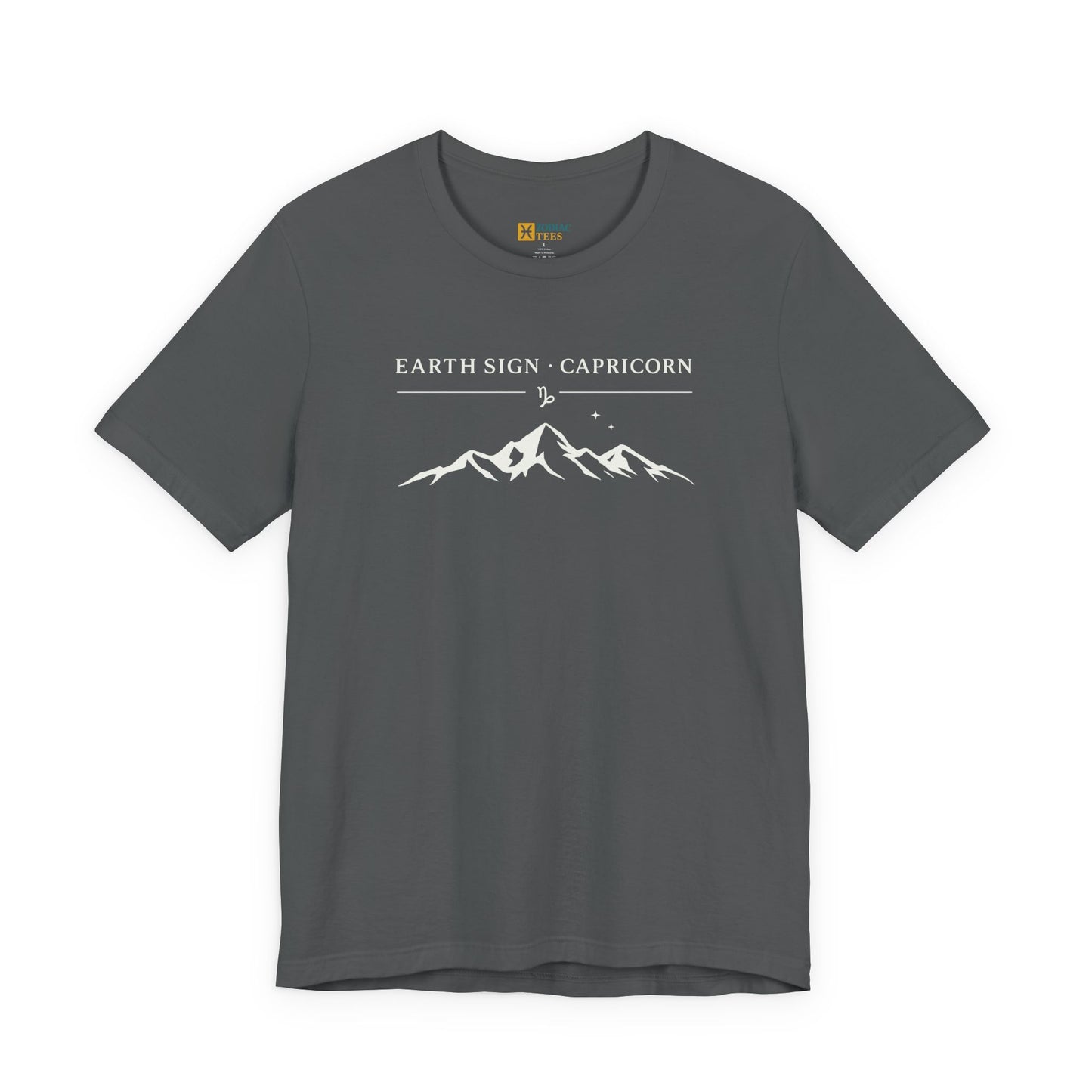 Capricorn Earth Sign T-Shirt – Minimal Mountain Astrology Tee