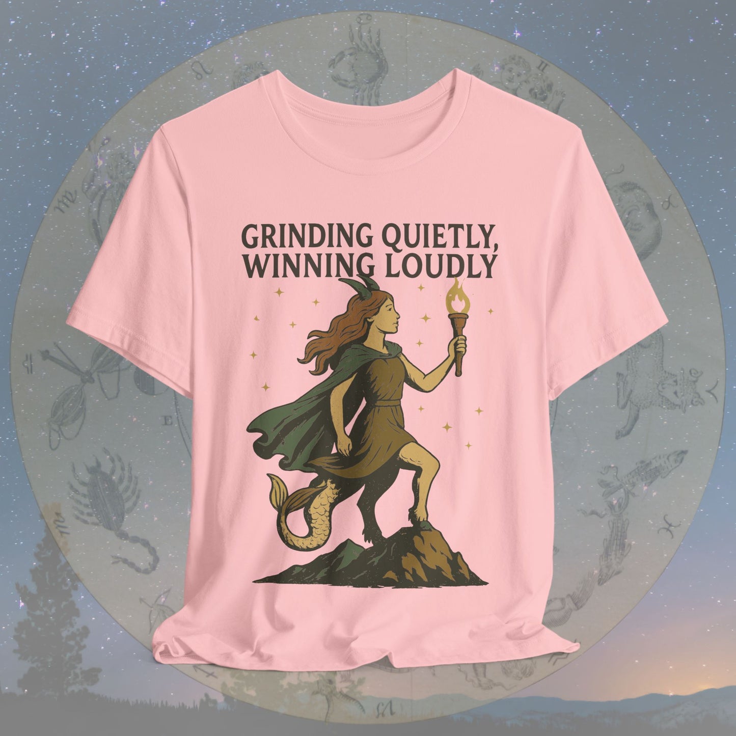Ambitious Capricorn Grinding Quietly Winning Loudly T-Shirt