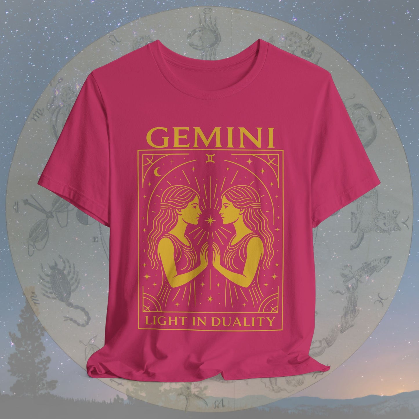 Radiant Light in Duality Gemini T-Shirt