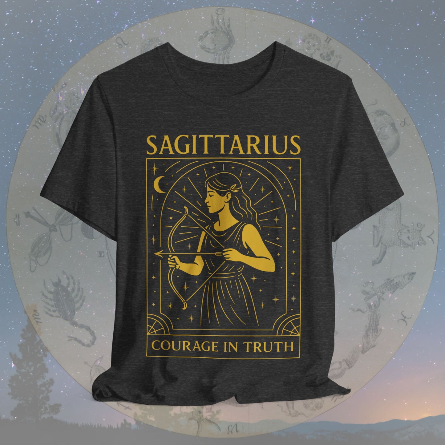 Bold Courage in Truth Sagittarius T-Shirt