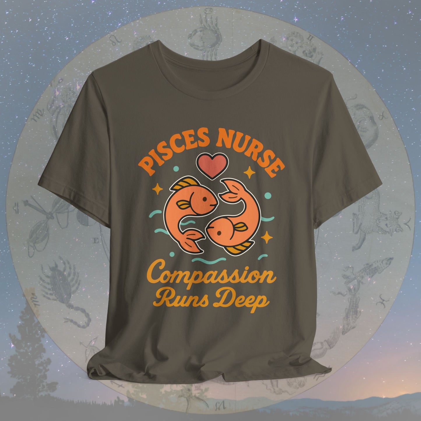 Compassion Runs Deep Pisces Nurse T-Shirt