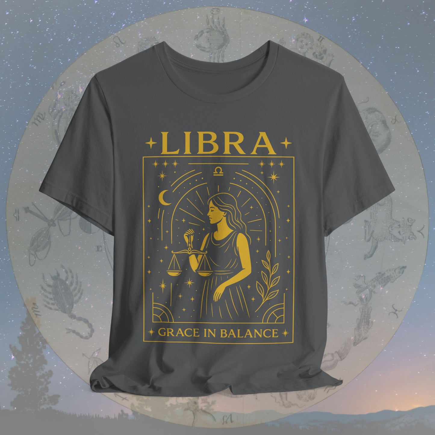 Elegant Grace in Balance Libra T-Shirt