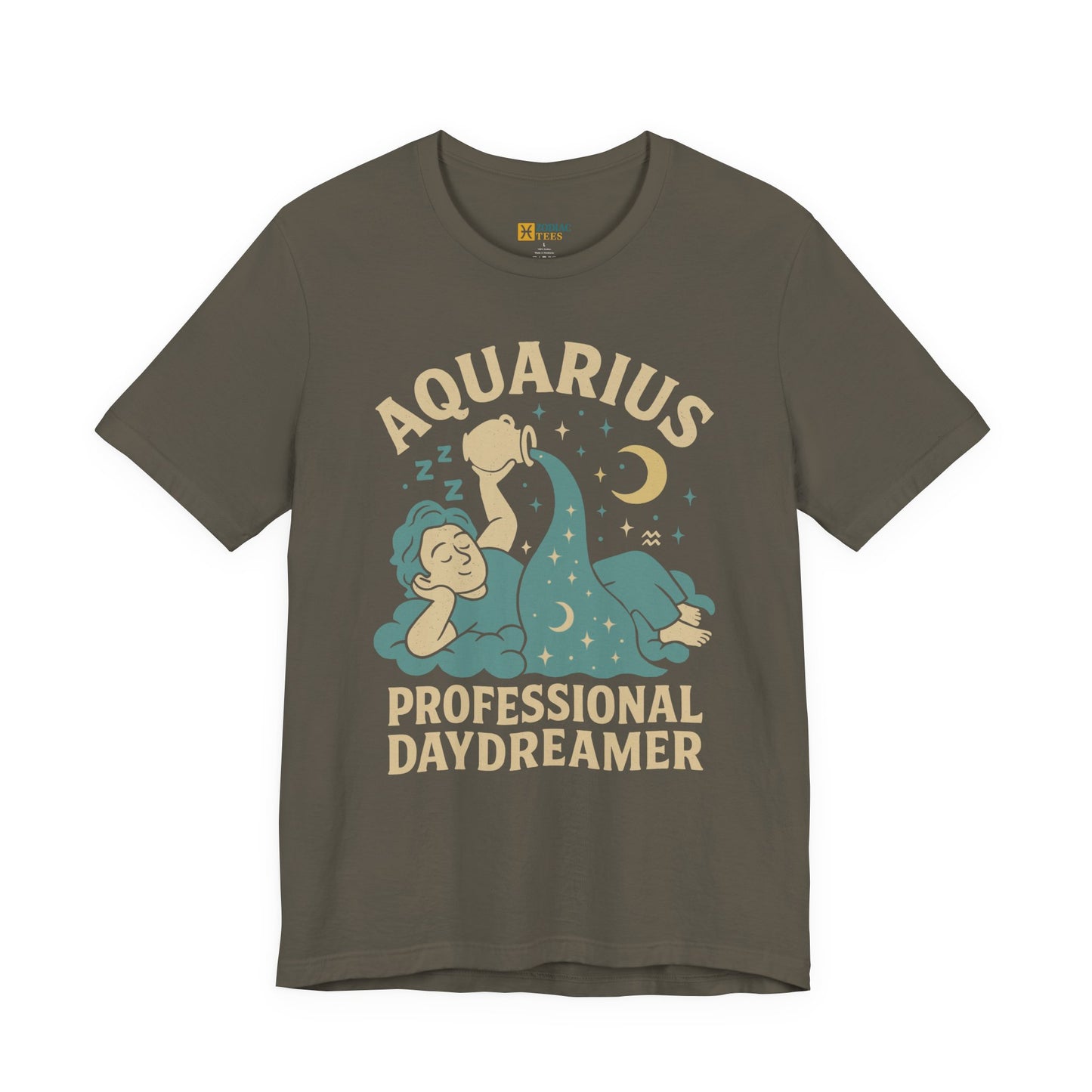 Aquarius Professional Daydreamer T-Shirt – Dreamy Zodiac Energy Tee