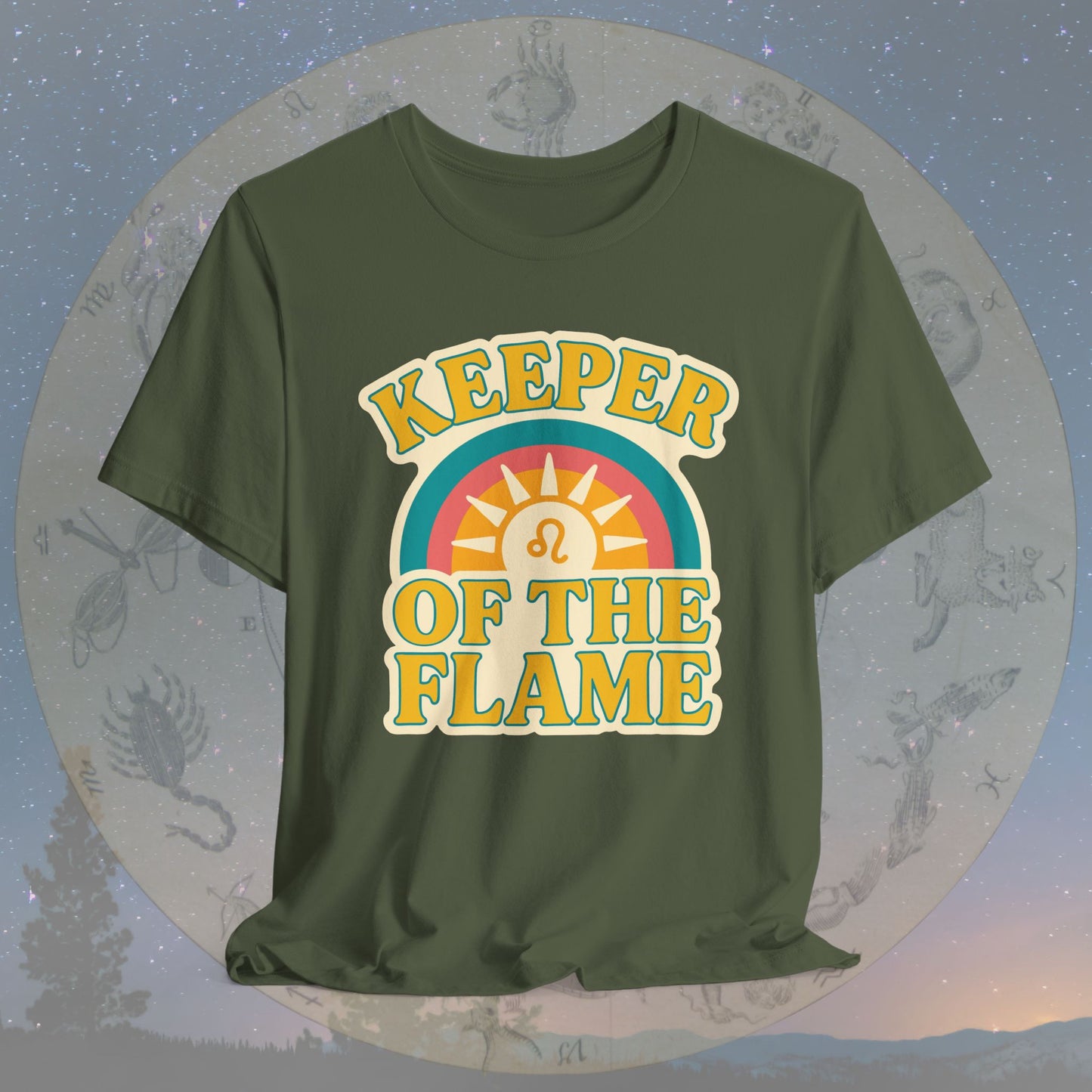 Keeper of the Flame – Zodiac Couple Leo T-Shirt