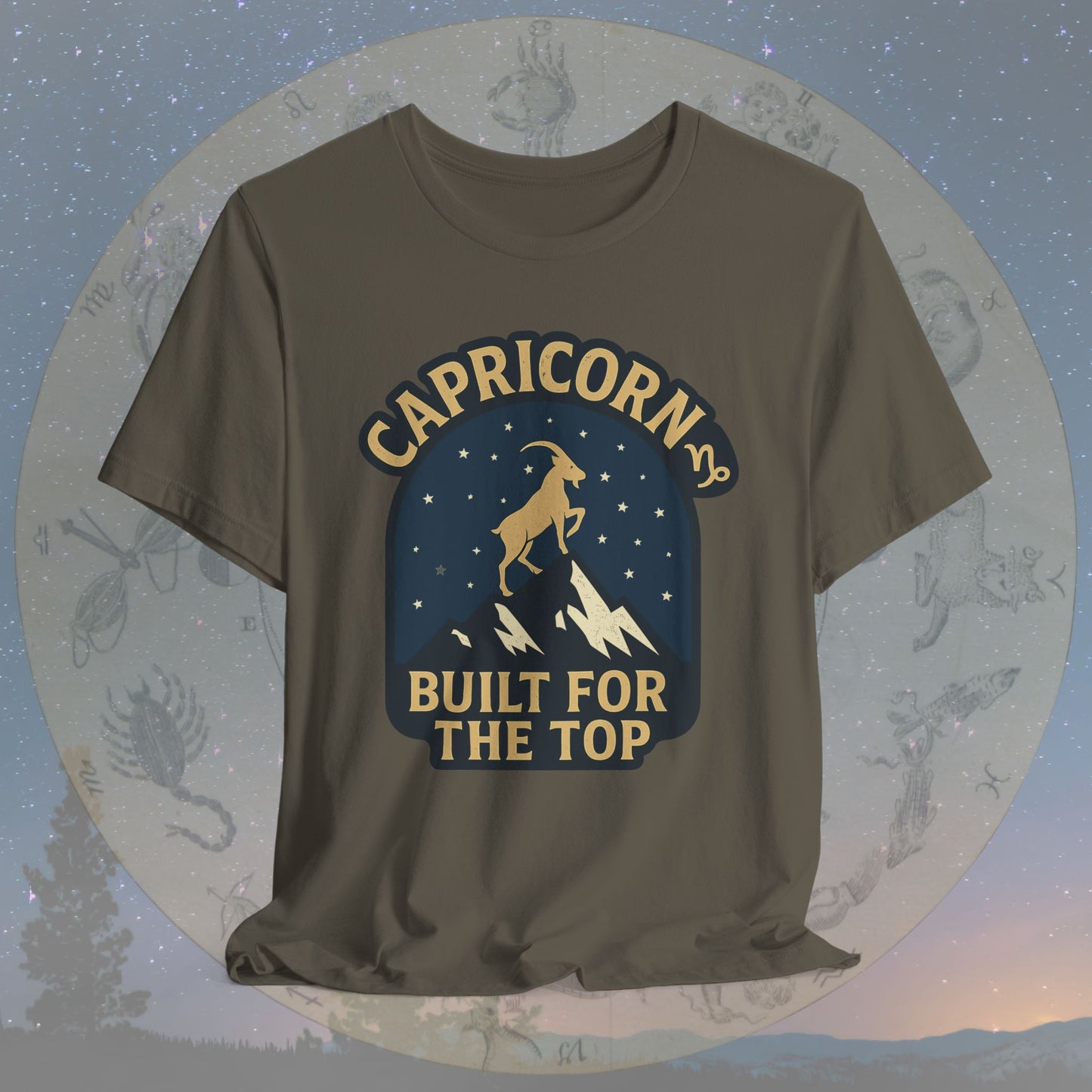 Capricorn Built for the Top Zodiac Sign T-Shirt