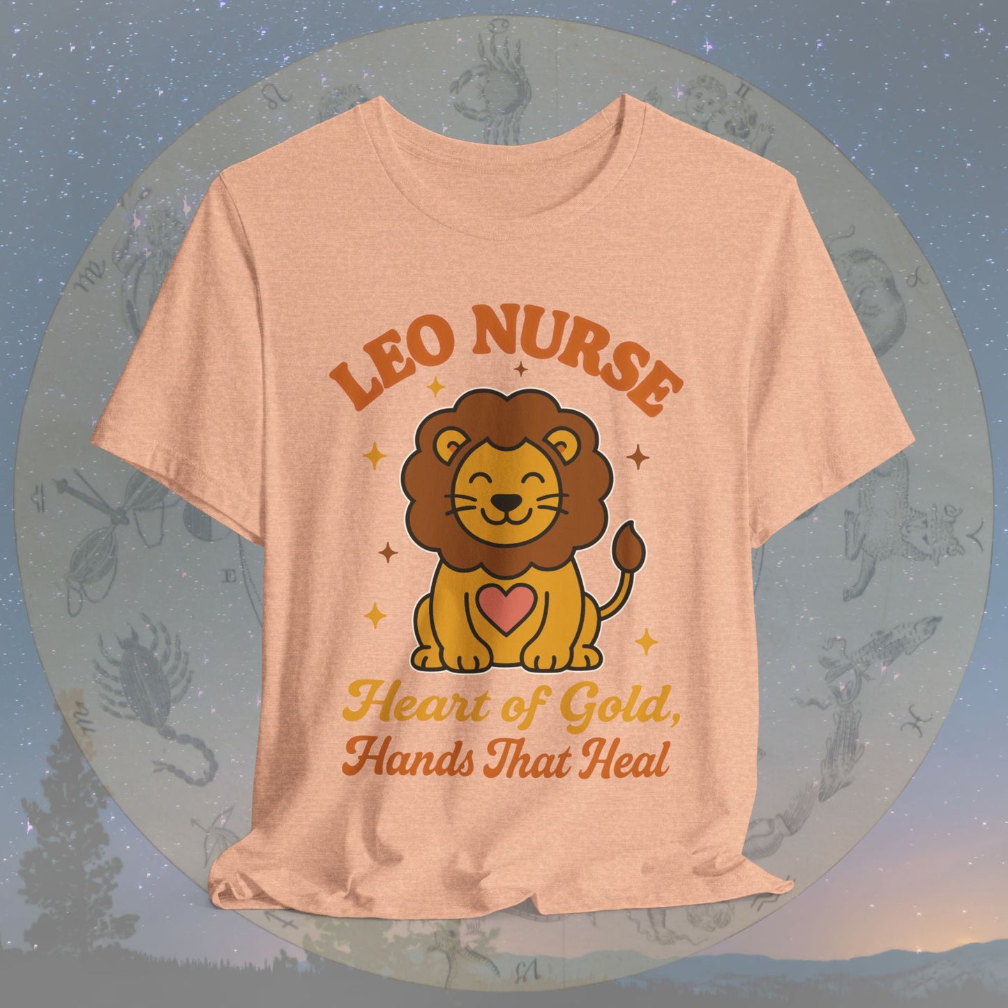 Heart of Gold Leo Nurse T-Shirt