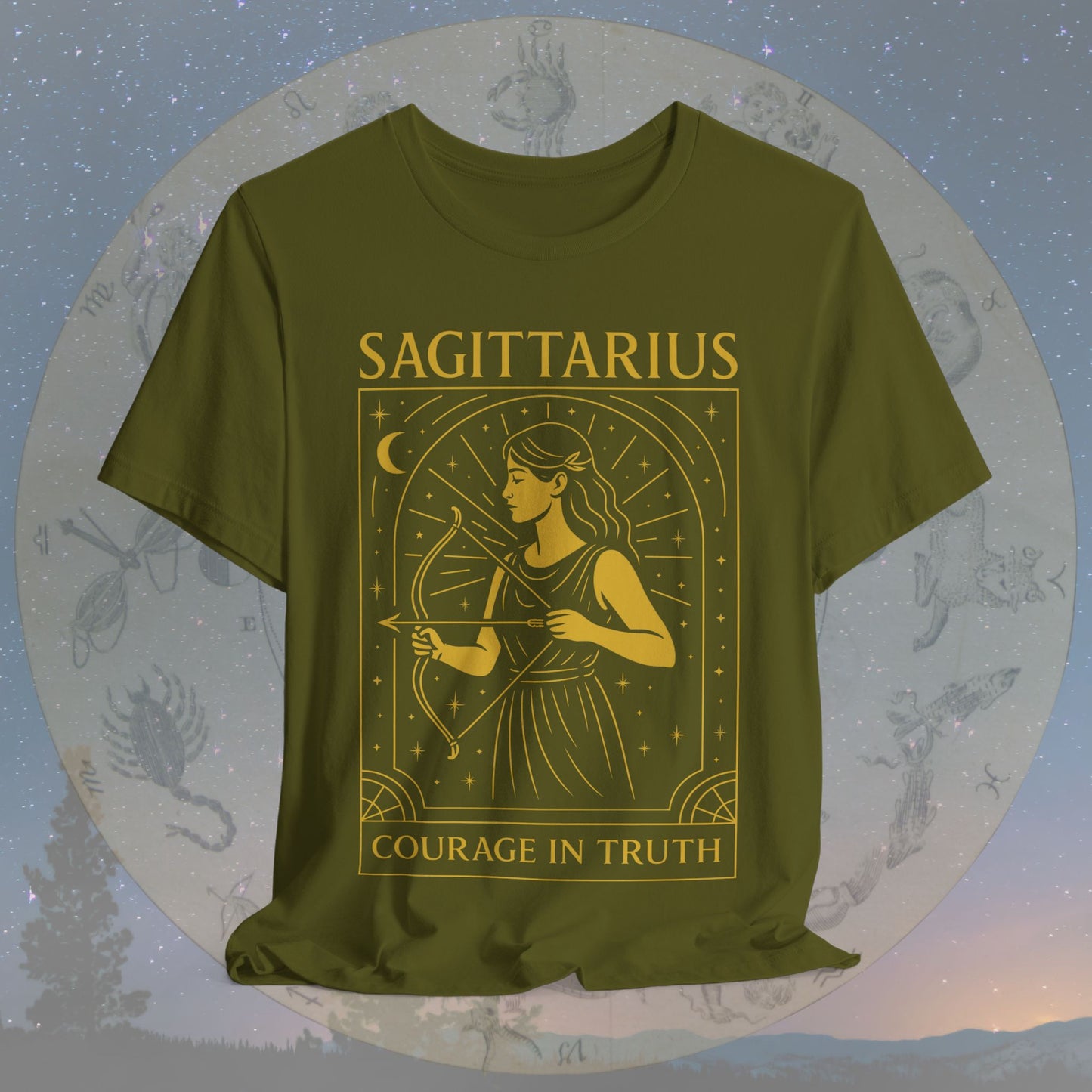 Bold Courage in Truth Sagittarius T-Shirt