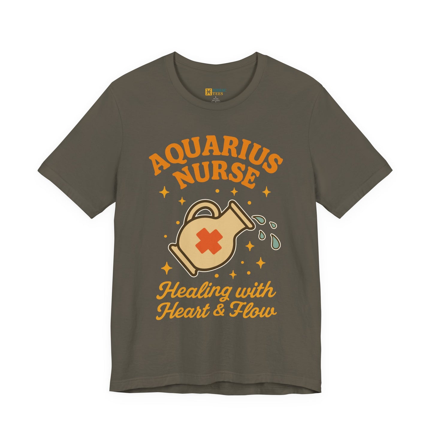 Aquarius Nurse Healing T-Shirt – Compassionate Zodiac Energy Tee