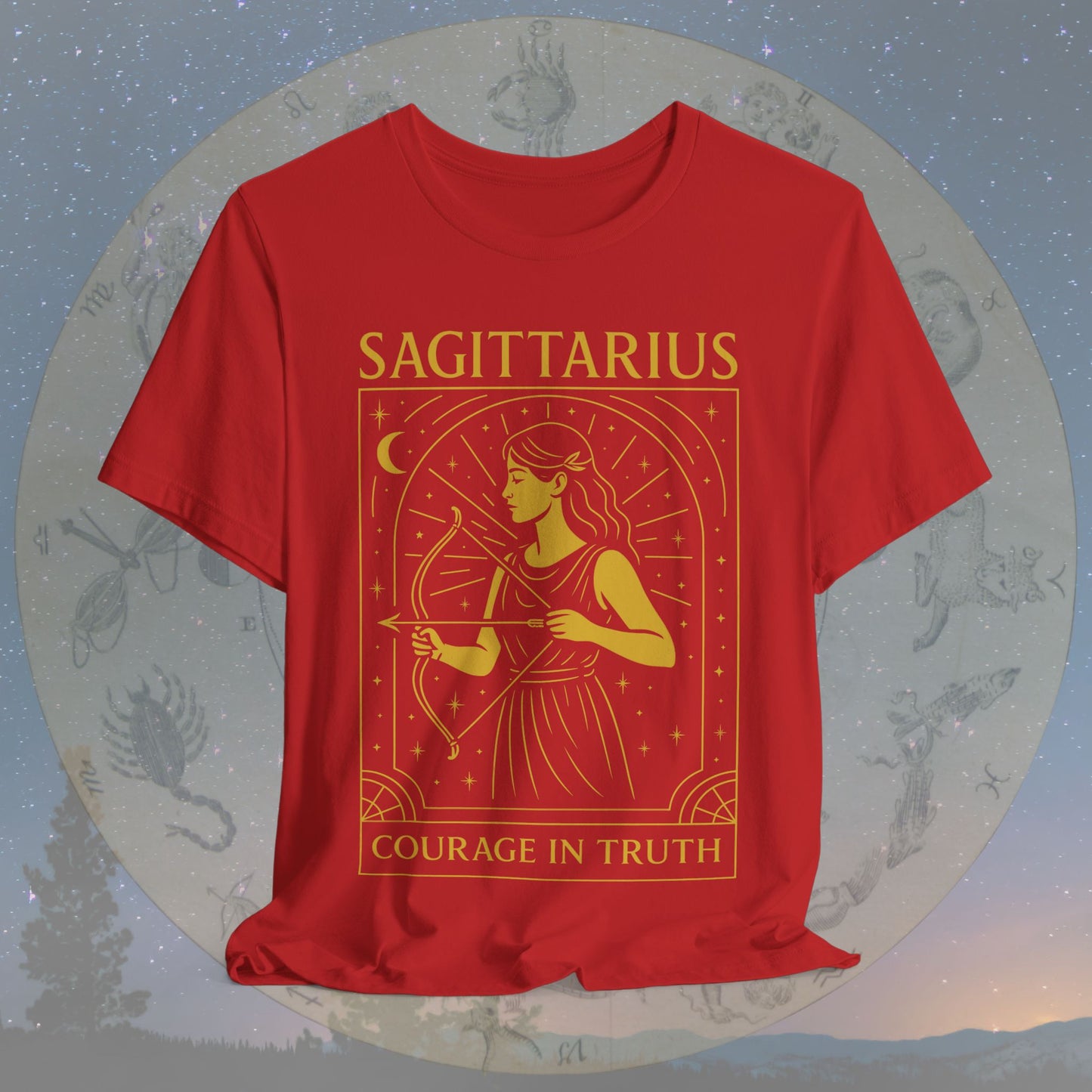 Bold Courage in Truth Sagittarius T-Shirt