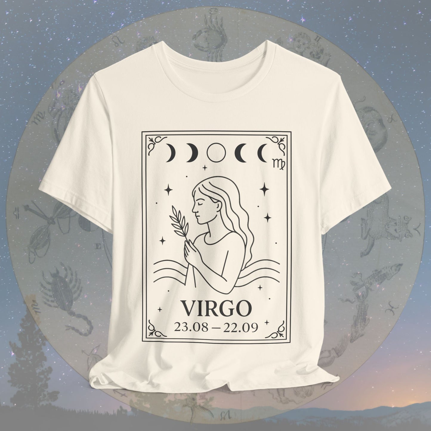 Minimalist Virgo Zodiac T-Shirt