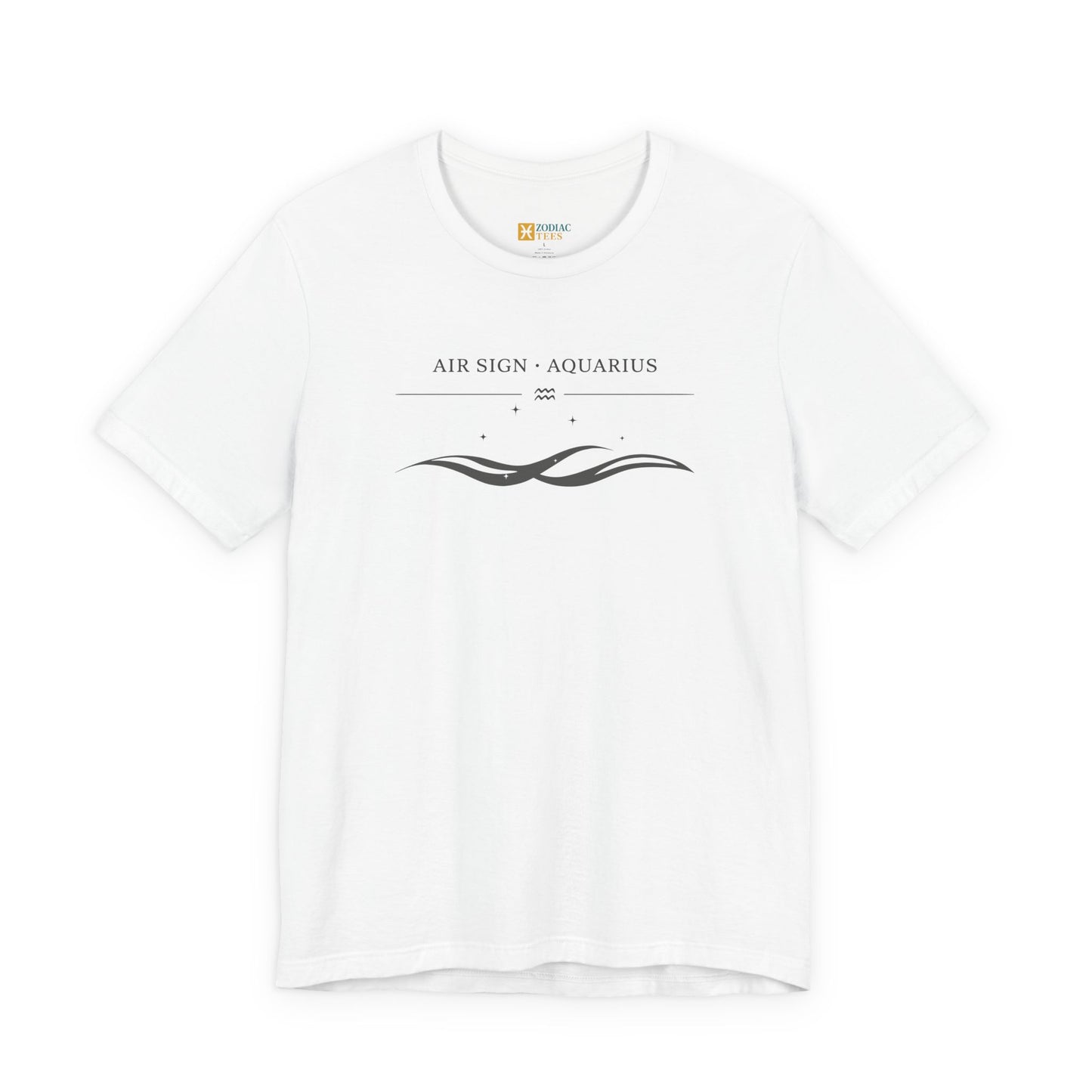Aquarius Air Sign T-Shirt – Minimal Astrology Wave Tee