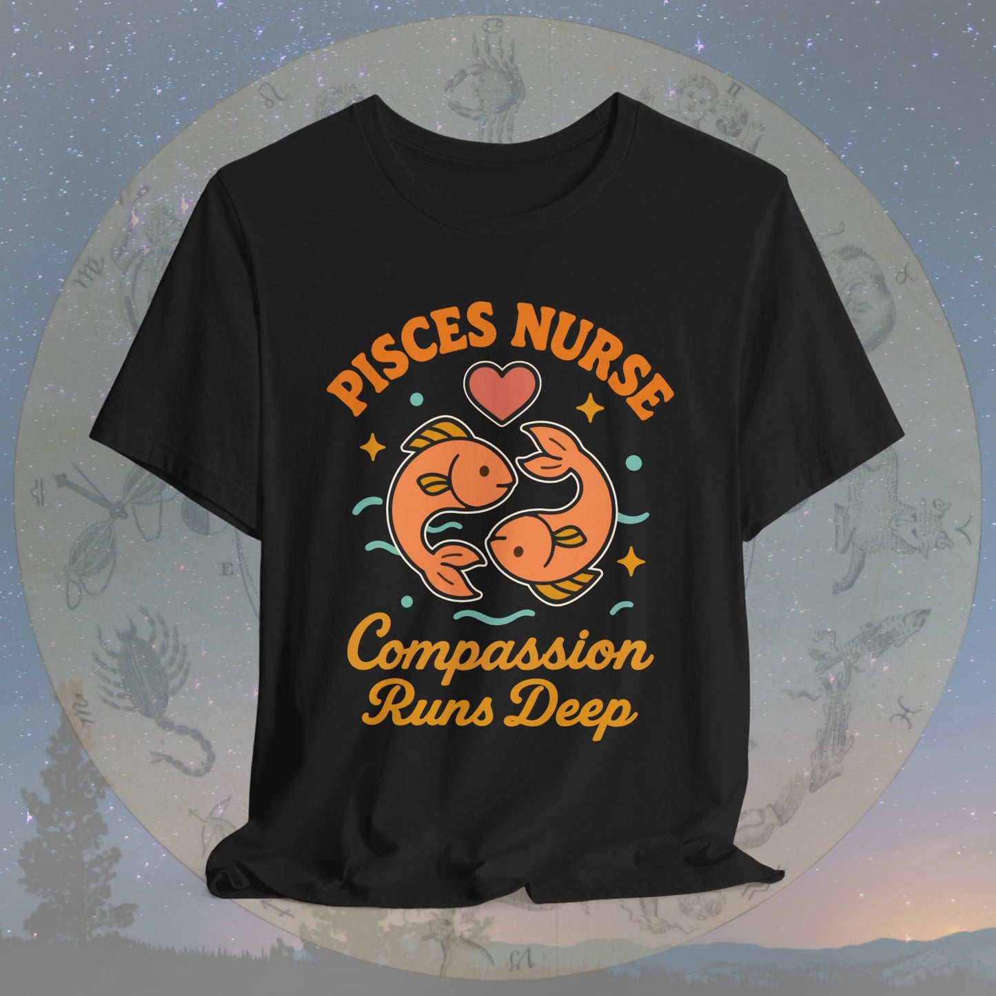 Compassion Runs Deep Pisces Nurse T-Shirt