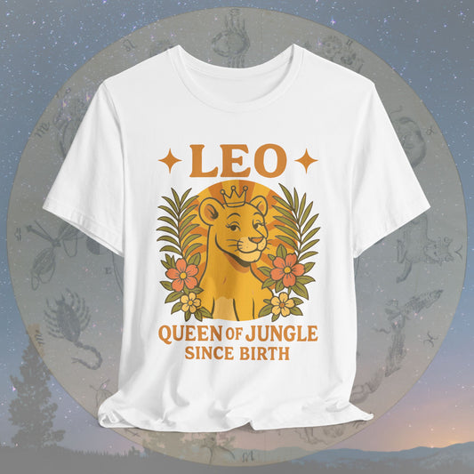 Confident Leo Queen of Jungle Zodiac Sign T-Shirt