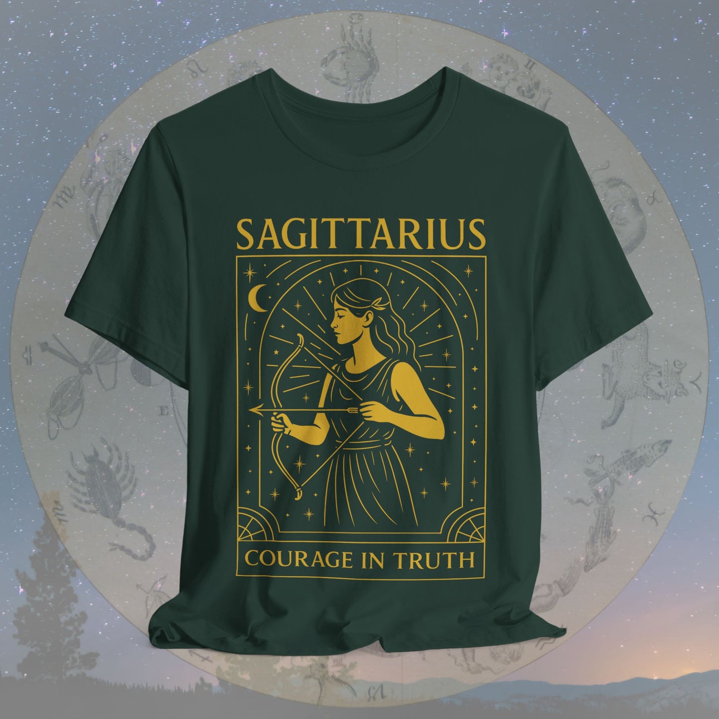 Bold Courage in Truth Sagittarius T-Shirt