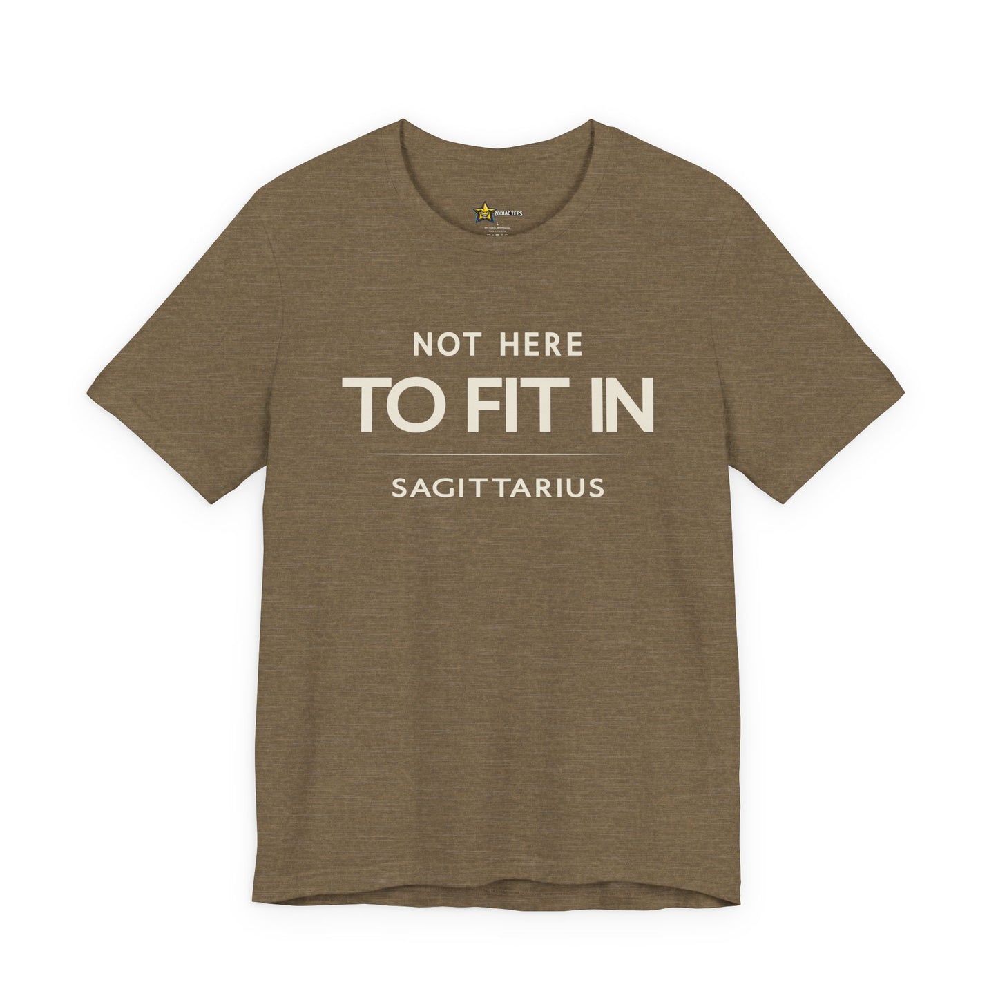 Sagittarius Minimal Zodiac T-Shirt – Not Here to Fit In Tee