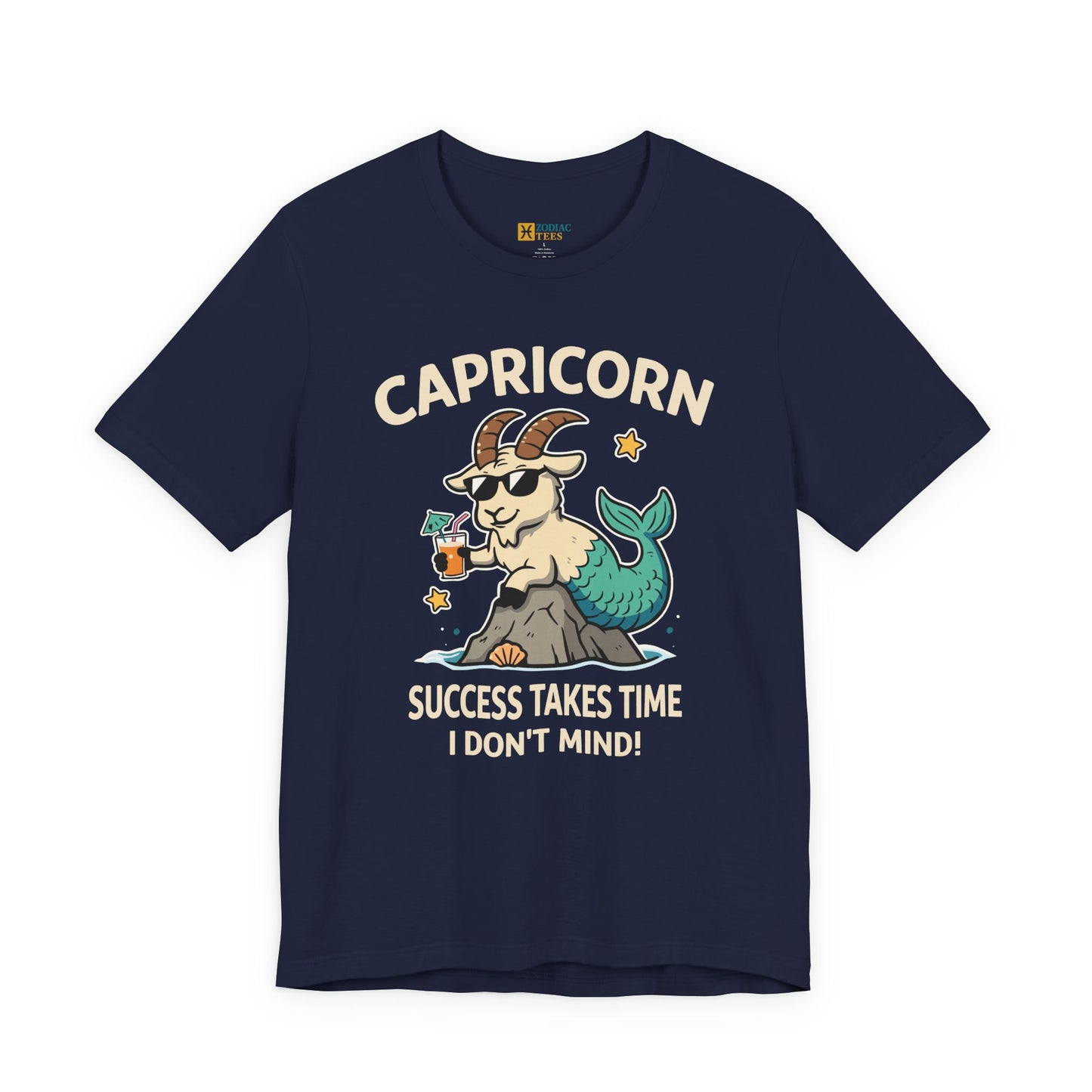 Capricorn Success Takes Time T-Shirt – Patient Sea Goat Energy Tee