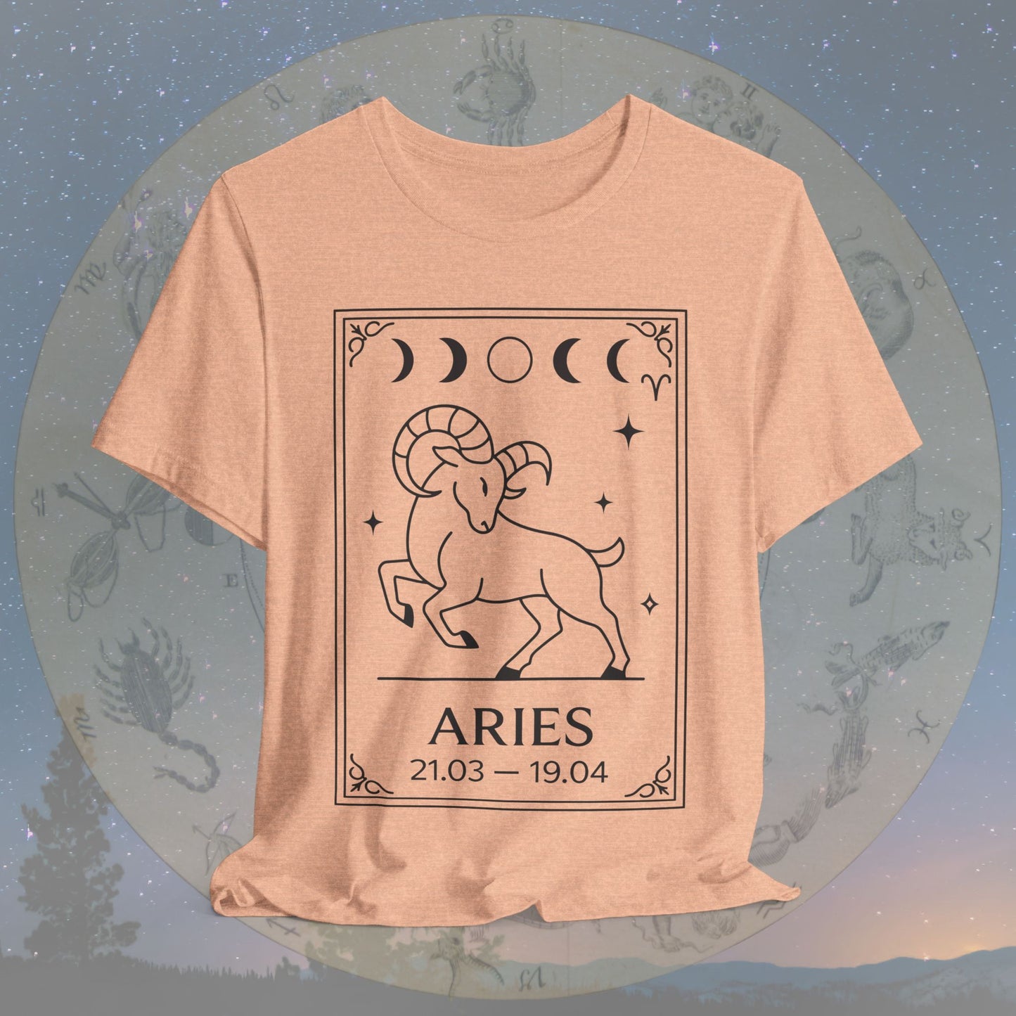 Minimalist Aries Zodiac T-Shirt
