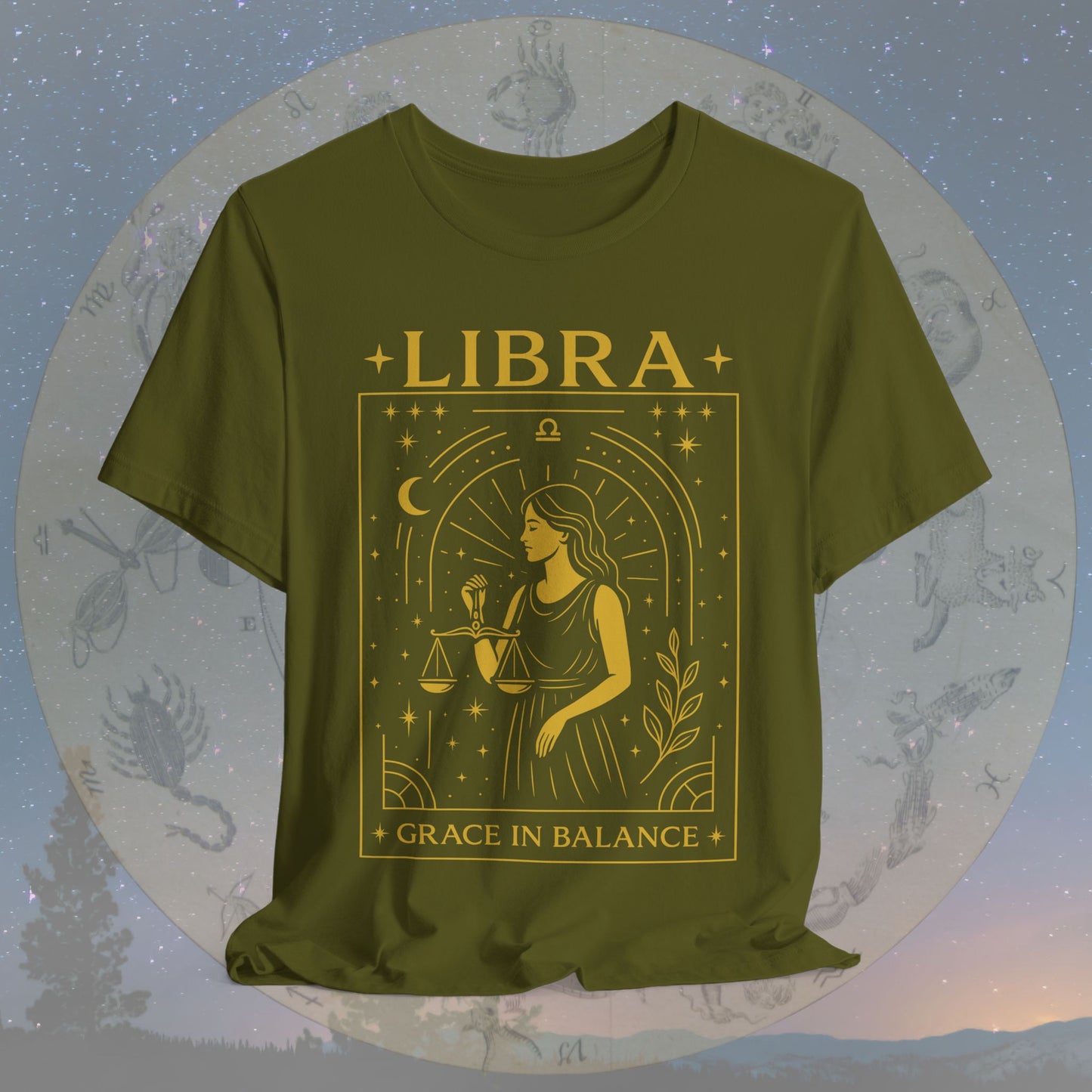 Elegant Grace in Balance Libra T-Shirt