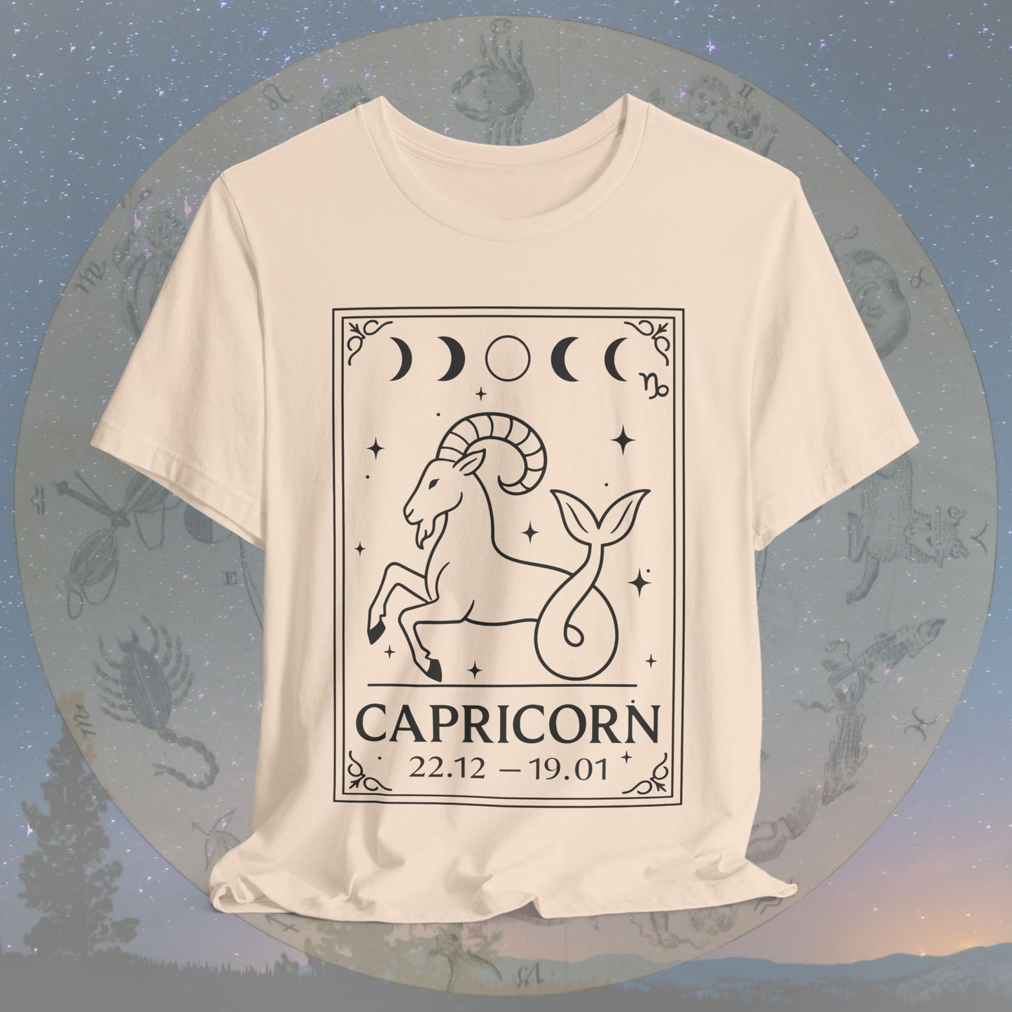 Minimalist Capricorn Zodiac T-Shirt