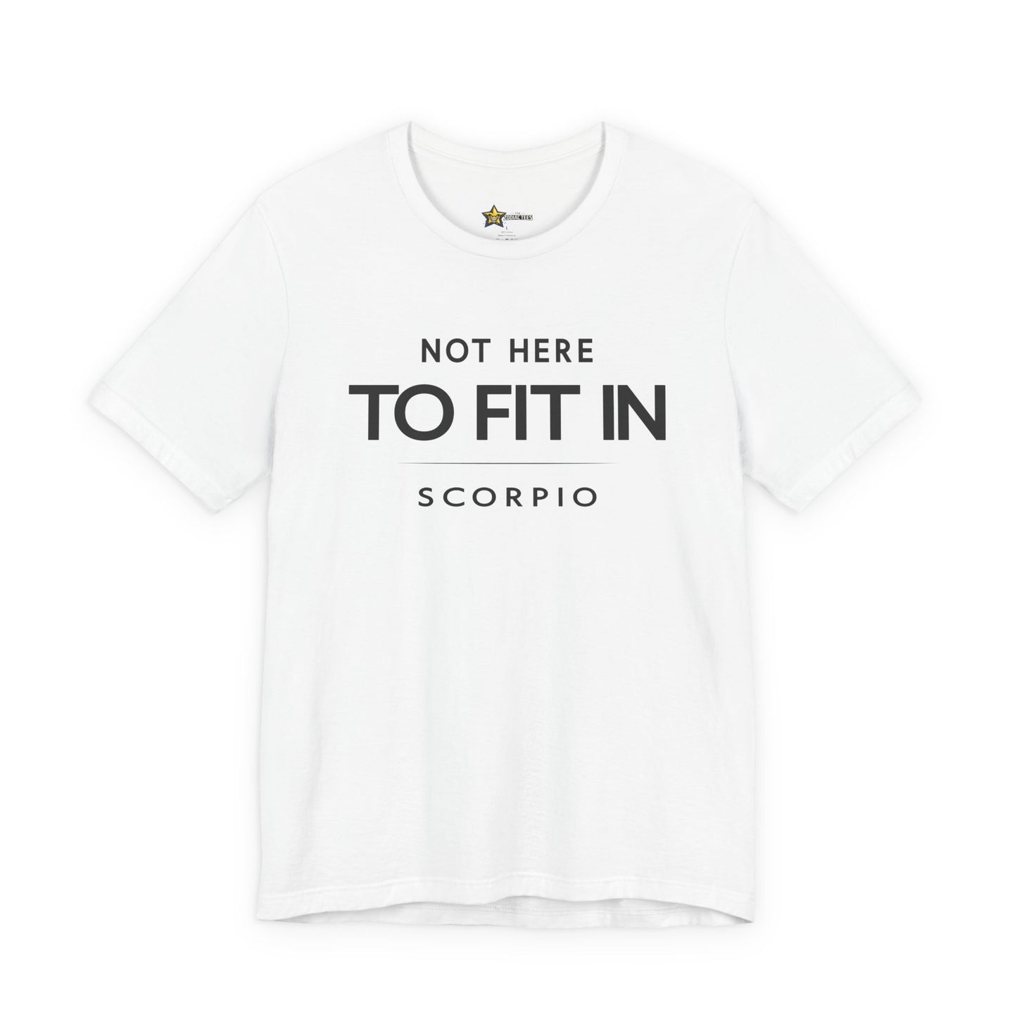 Scorpio Dark Energy Zodiac T-Shirt – Not Here to Fit In Tee