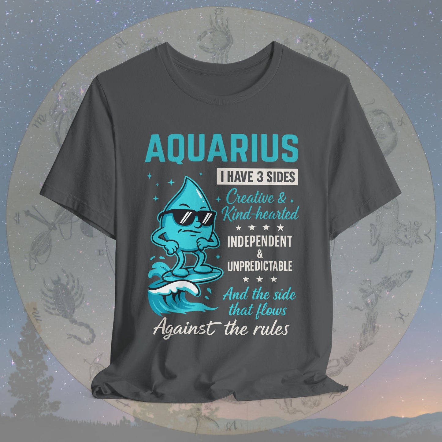 I Have 3 Sides – Free Spirit Aquarius T-Shirt