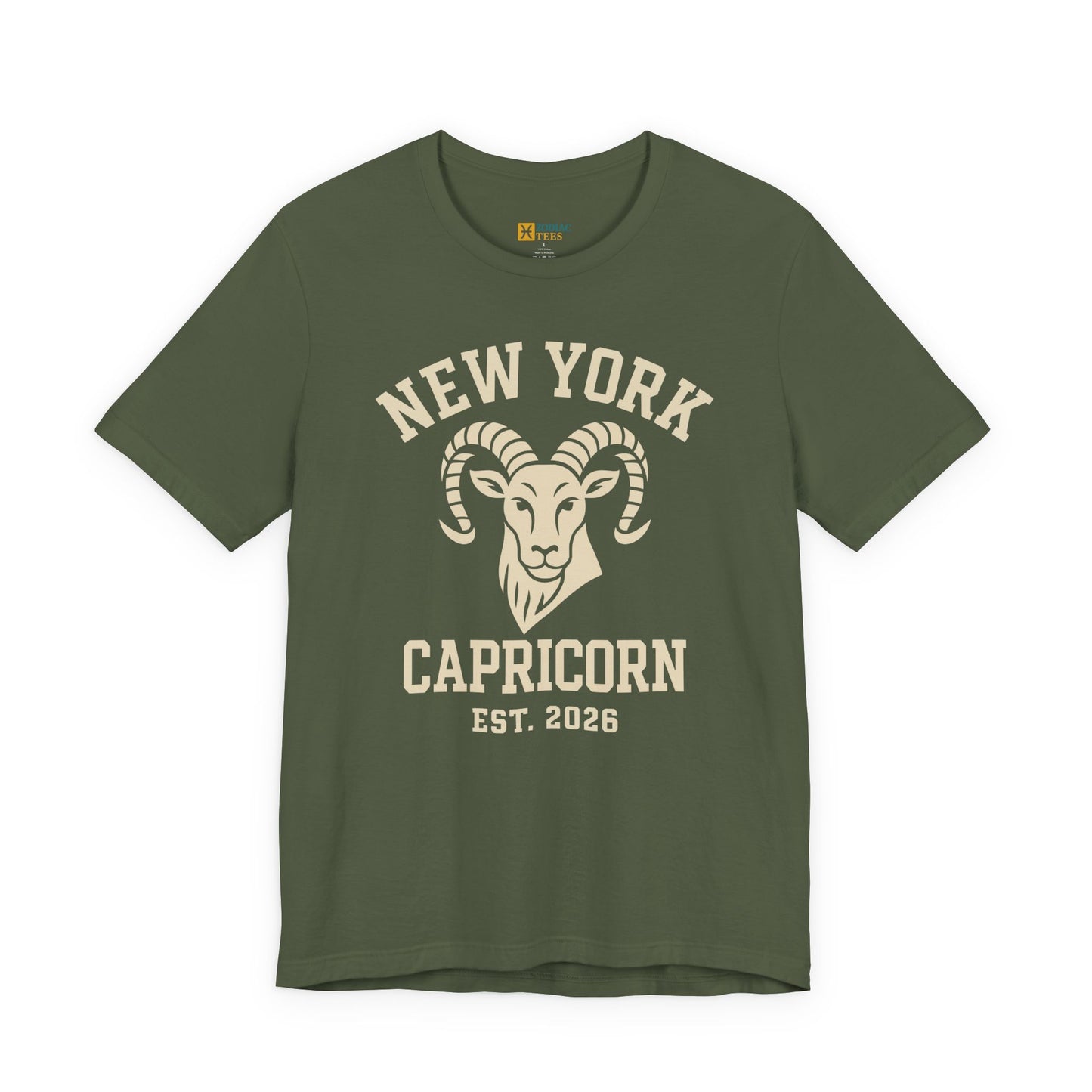 New York Capricorn T-Shirt – Minimal Vintage Zodiac Style (Est. 2026)