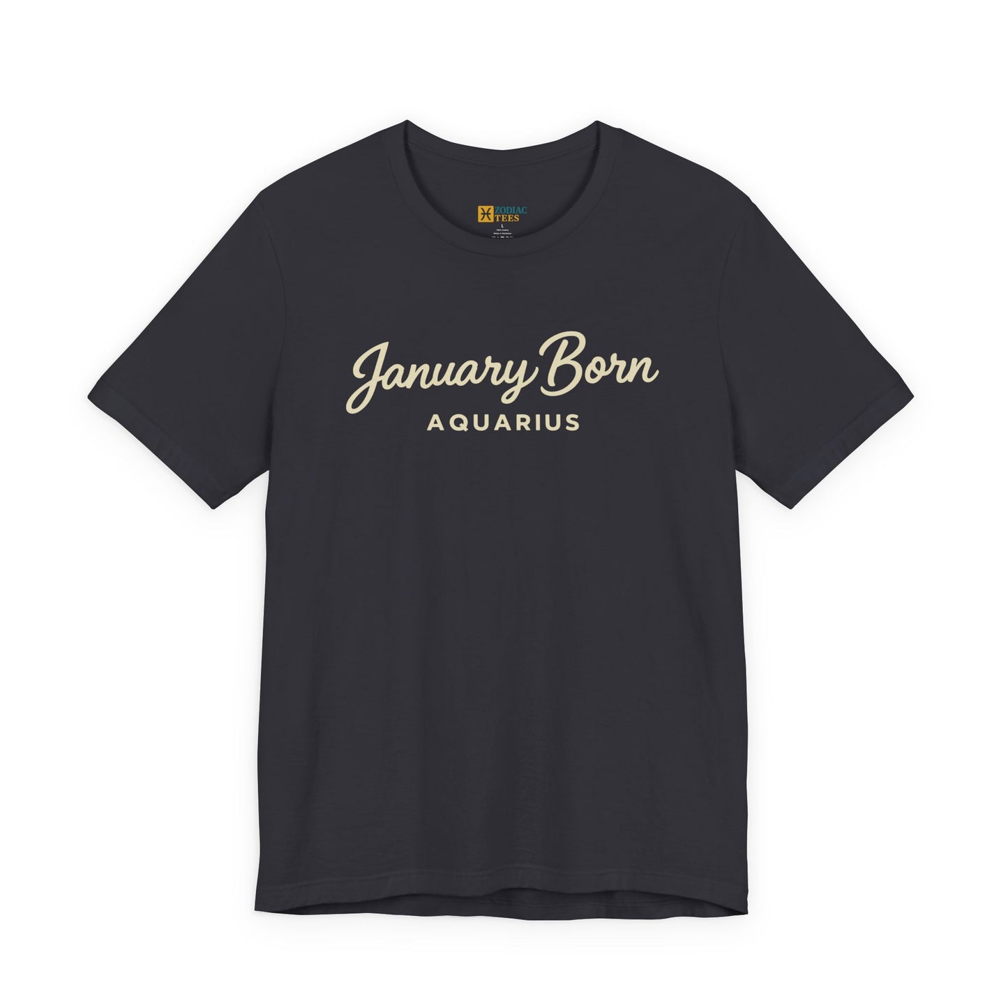 January Born Aquarius T-Shirt – Minimal Zodiac Birthday Tee