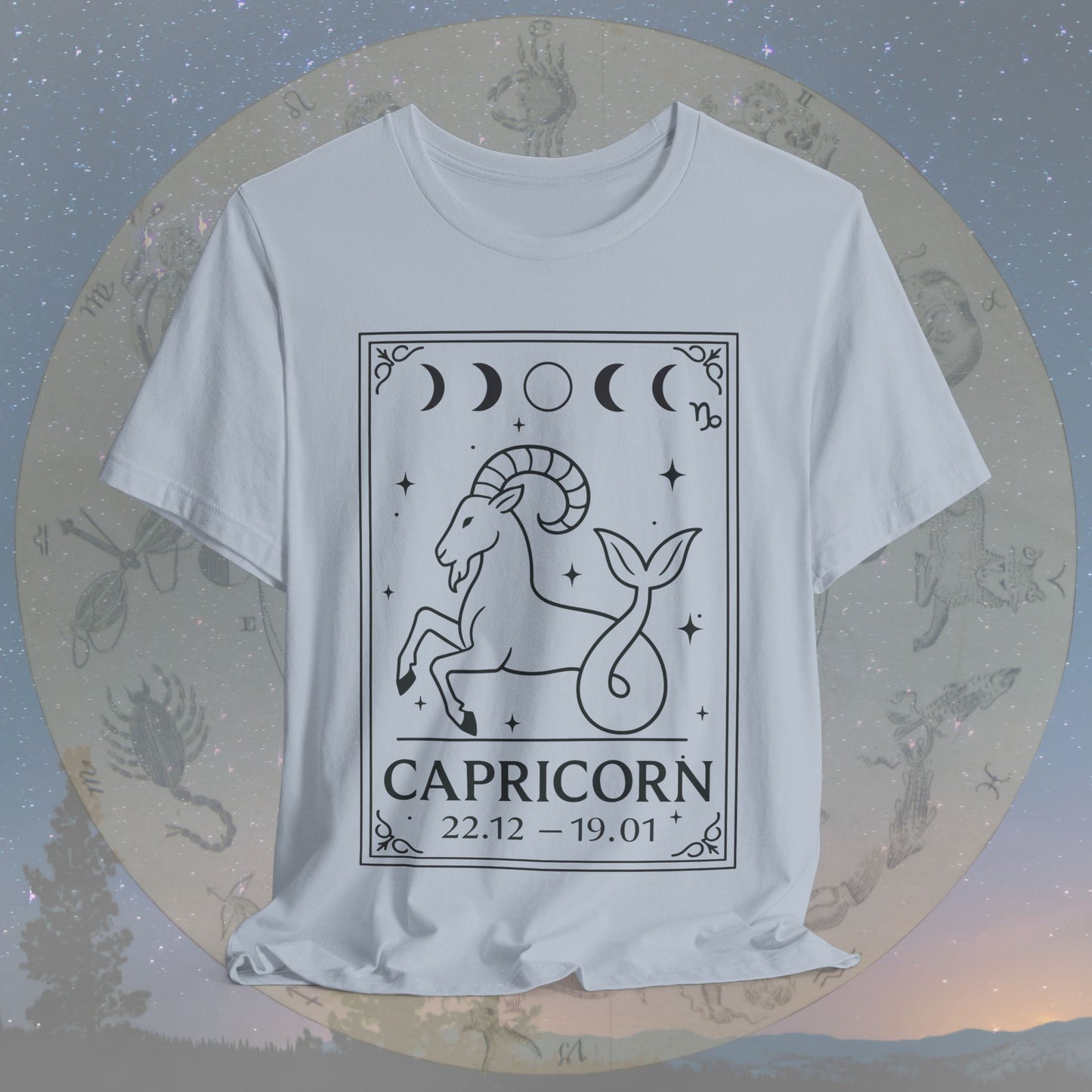 Minimalist Capricorn Zodiac T-Shirt