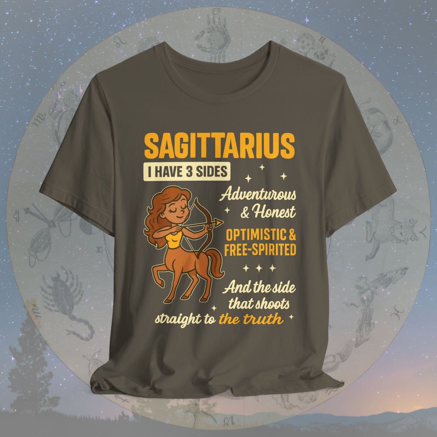 I Have 3 Sides – Straight to the Truth Sagittarius T-Shirt