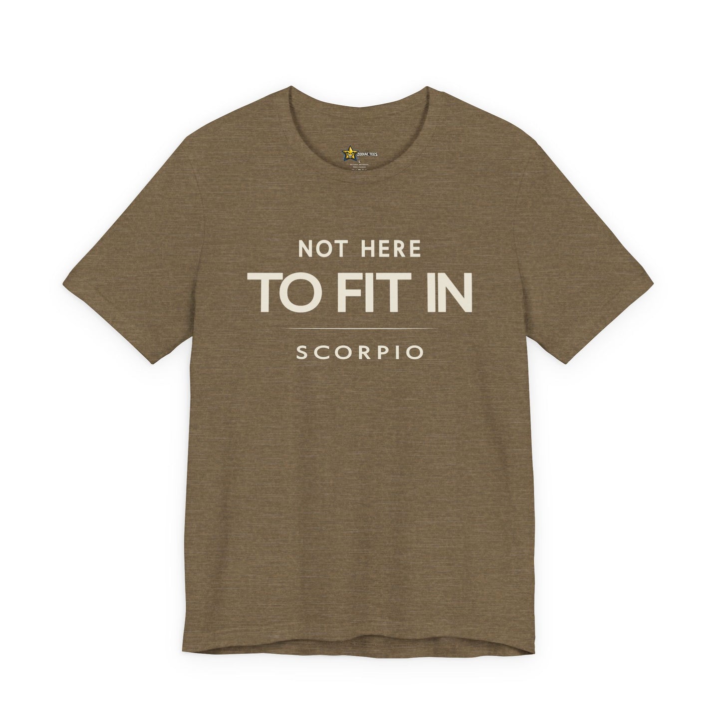 Scorpio Dark Energy Zodiac T-Shirt – Not Here to Fit In Tee
