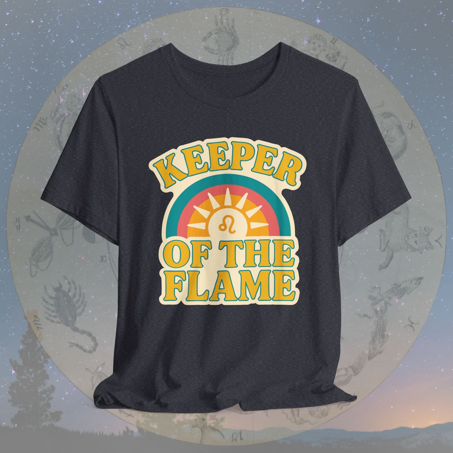 Keeper of the Flame – Zodiac Couple Leo T-Shirt